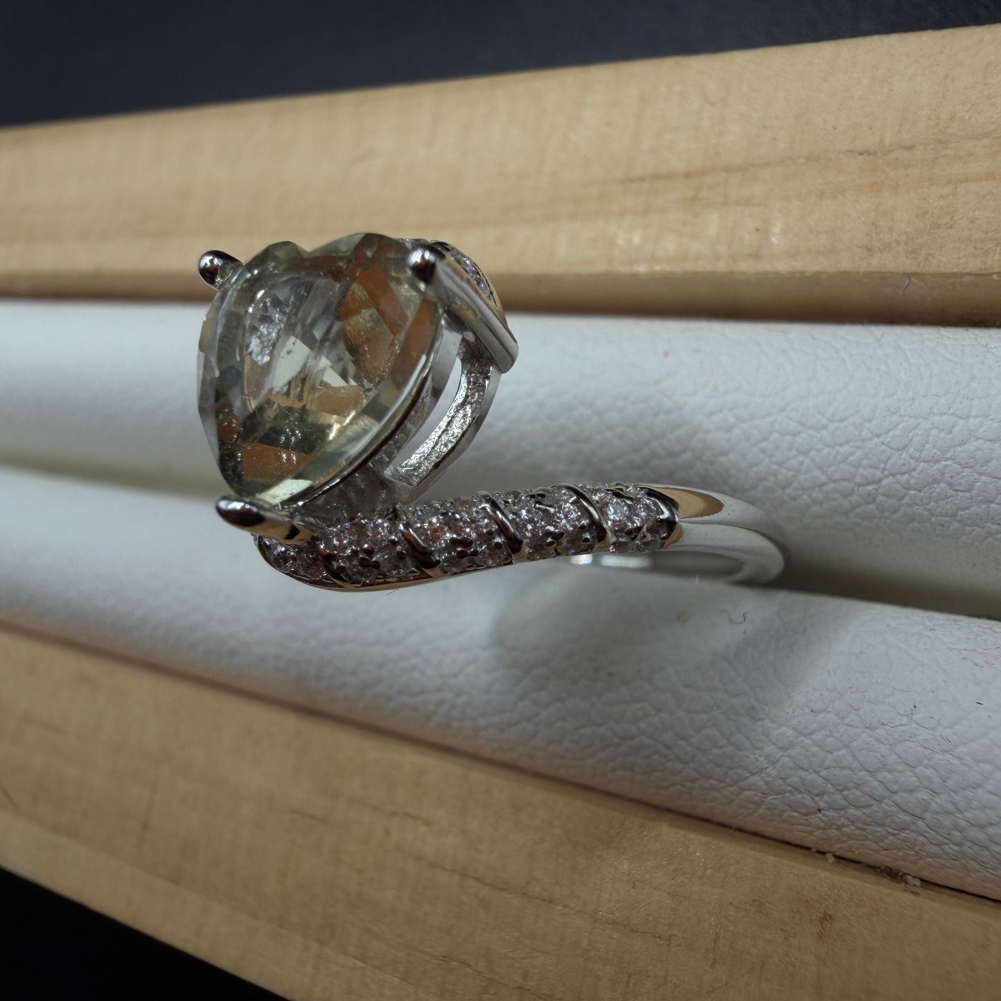 Libyan Desert Glass S925 Certified Adjustable Ring