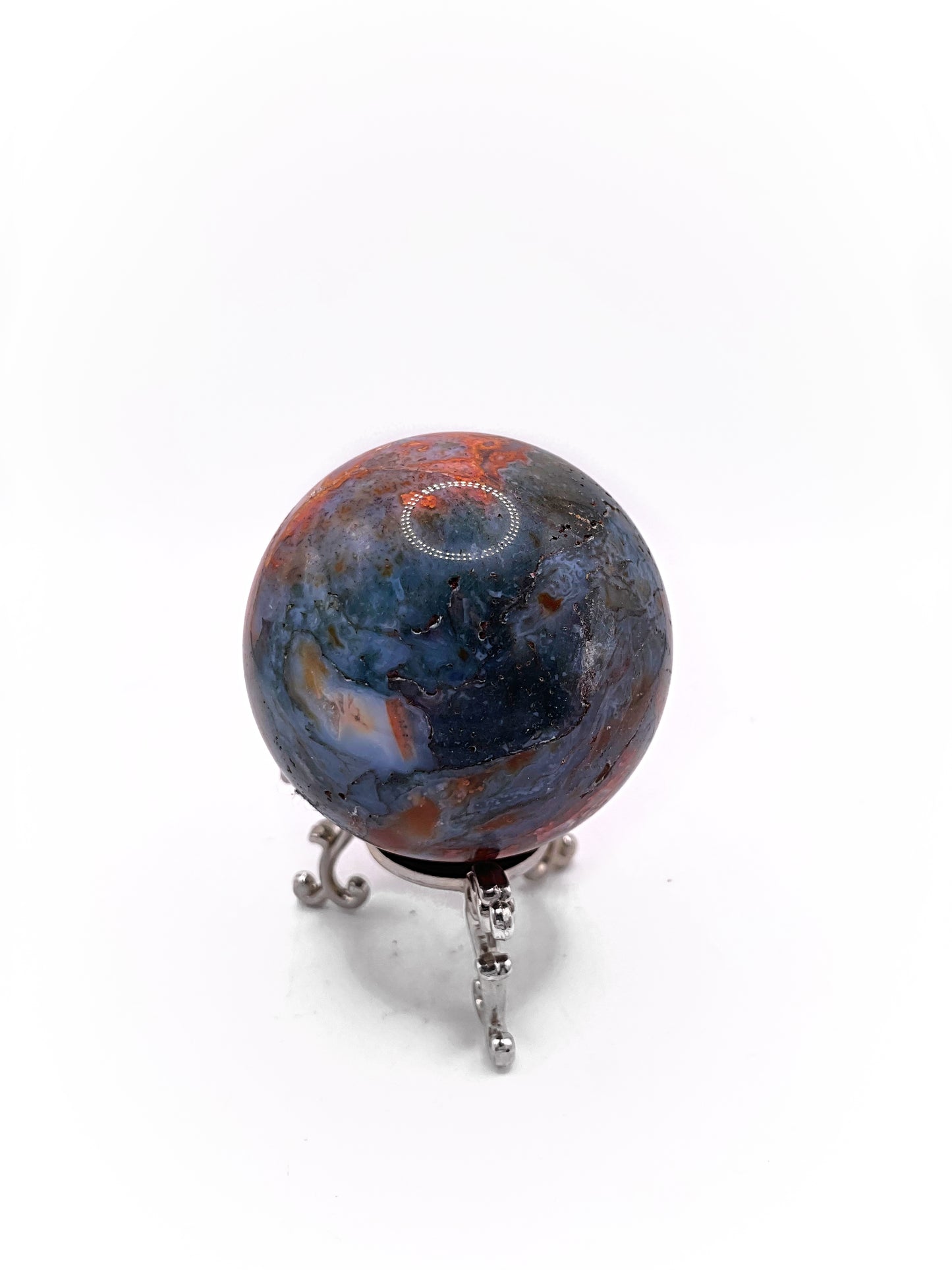 Carnelian Moss Agate Sphere