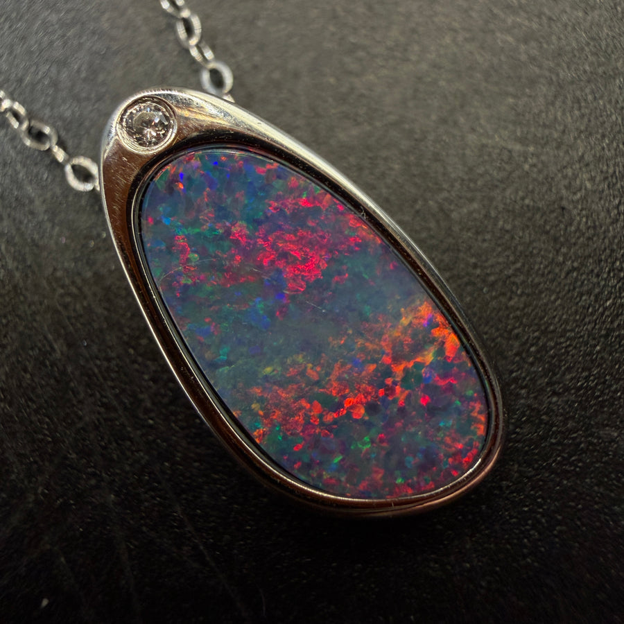 Australian Boulder Opal S925 Necklace