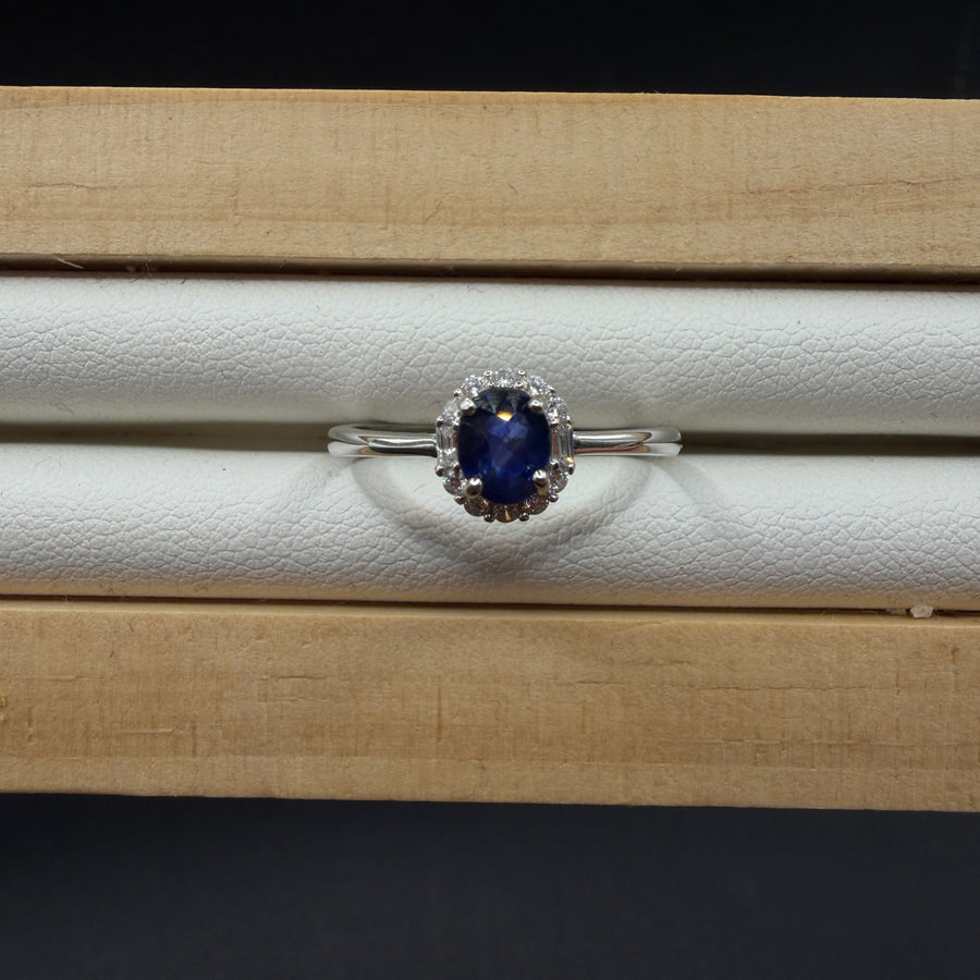 Sapphire S925 Adjustable Ring