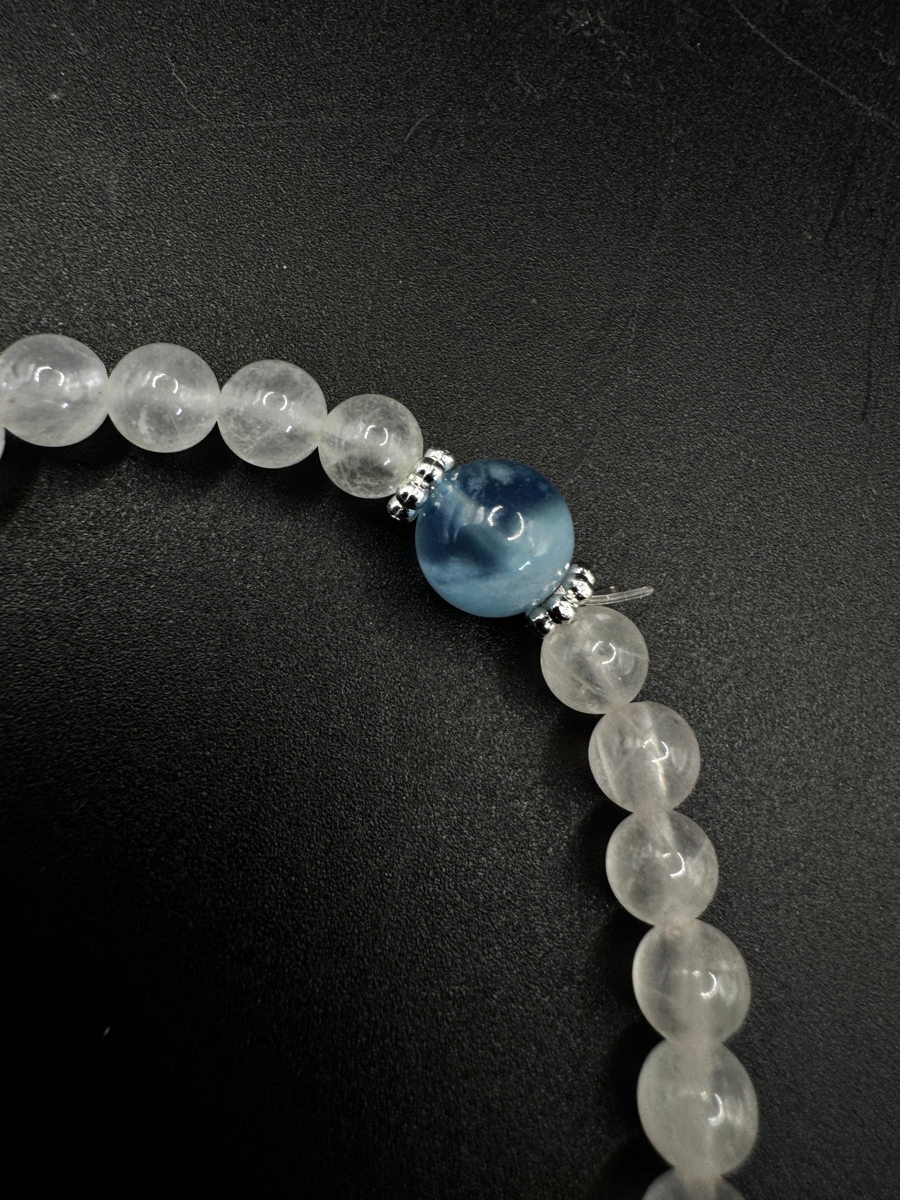 Aquamarine and Rose Quartz Bracelet