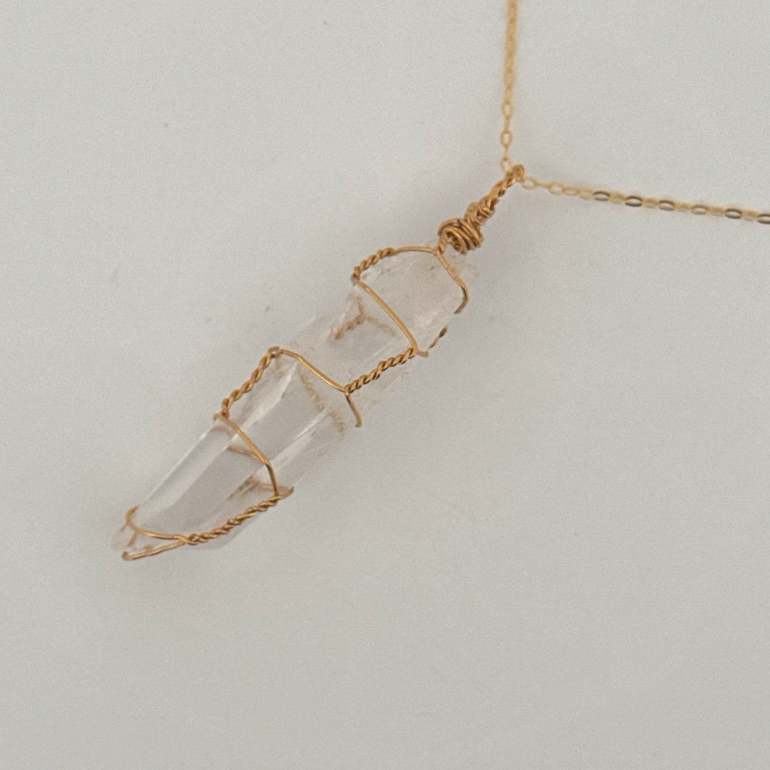 Lemurian Gold Handmade Necklace on S925 Chain