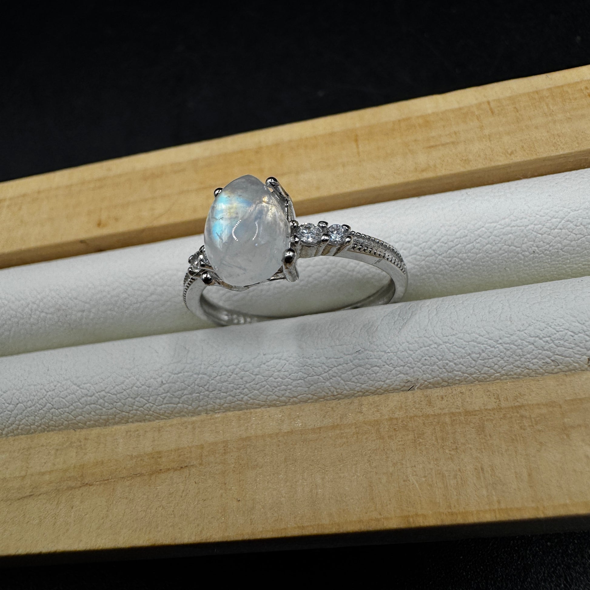 Moonstone S925 Adjustable Ring