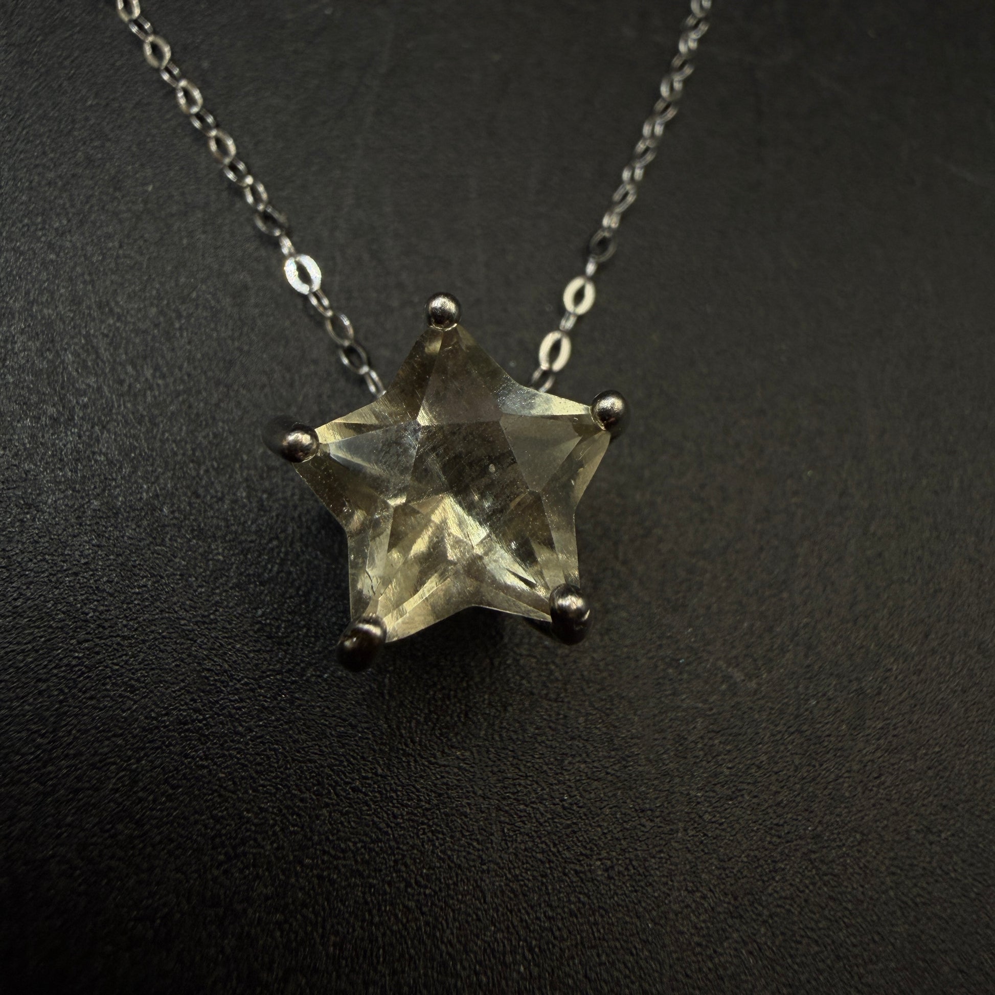 Libyan Desert Glass Star S925 Certified Necklace