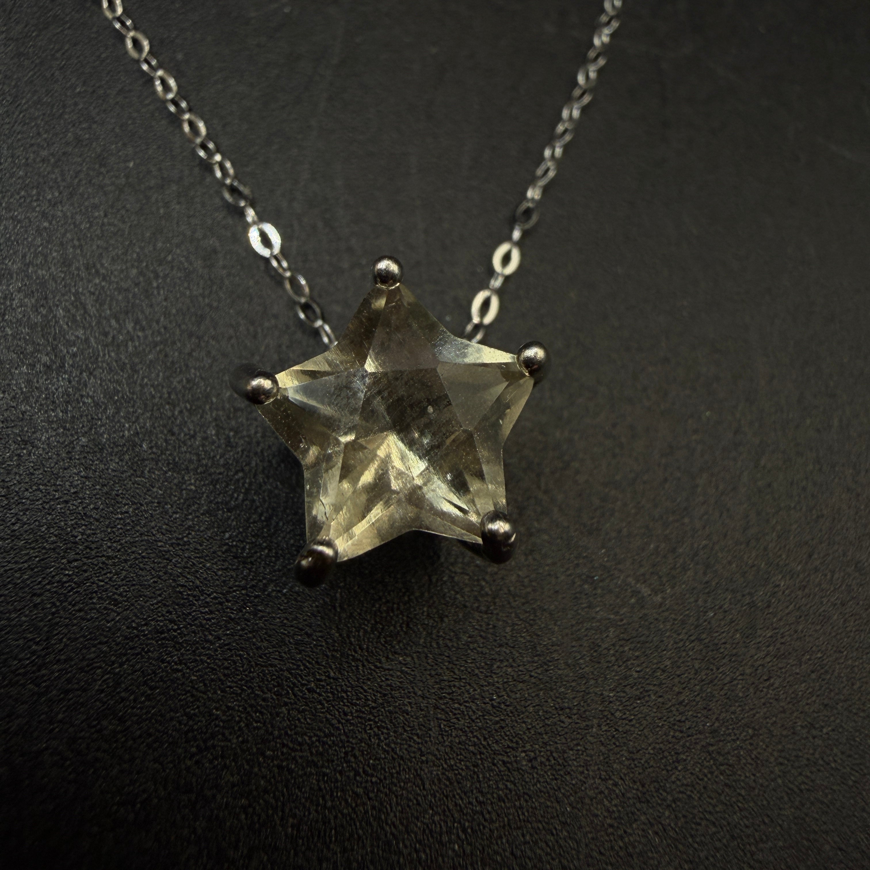 Libyan Desert Glass Star S925 Certified Necklace
