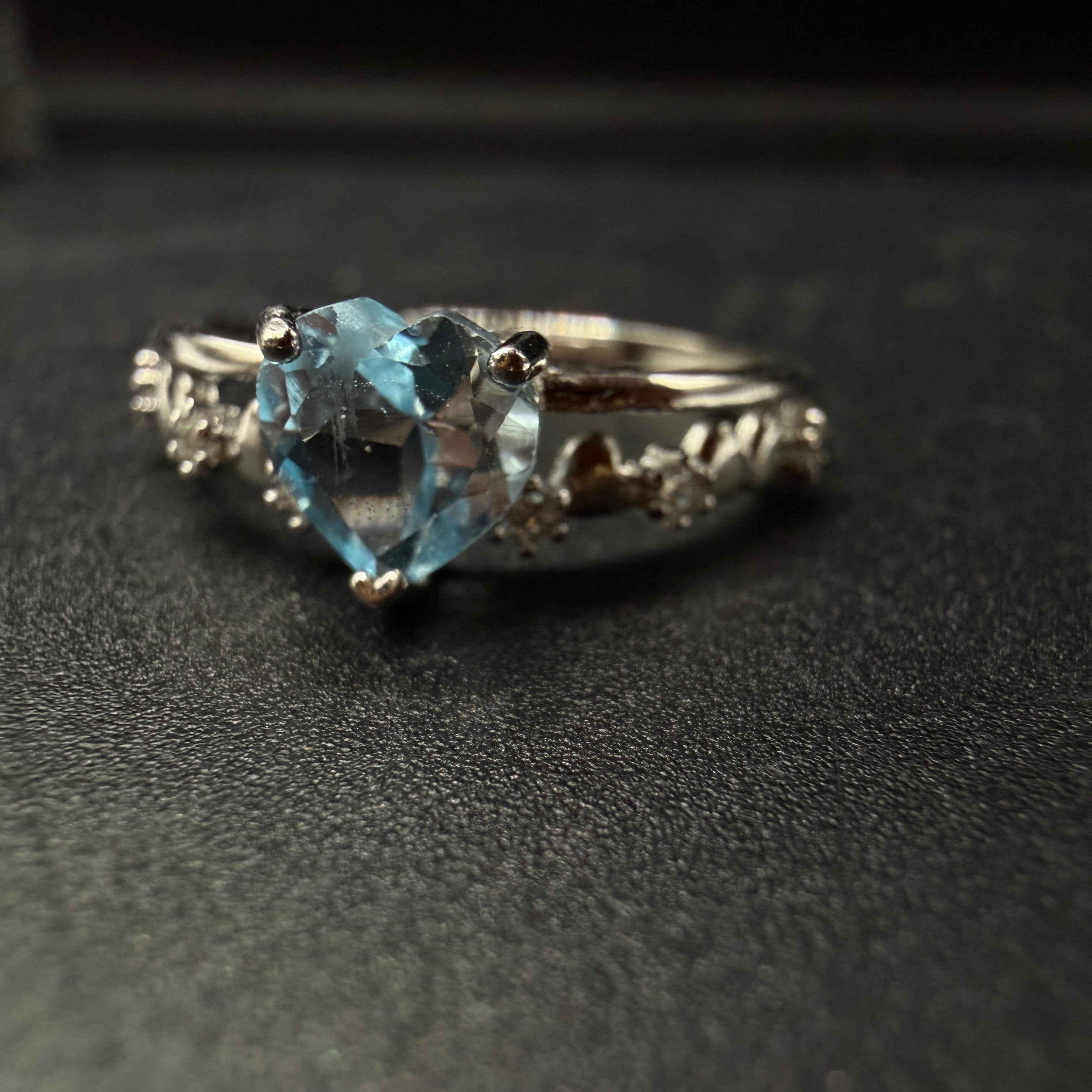 Blue Topaz S925 Adjustable Ring