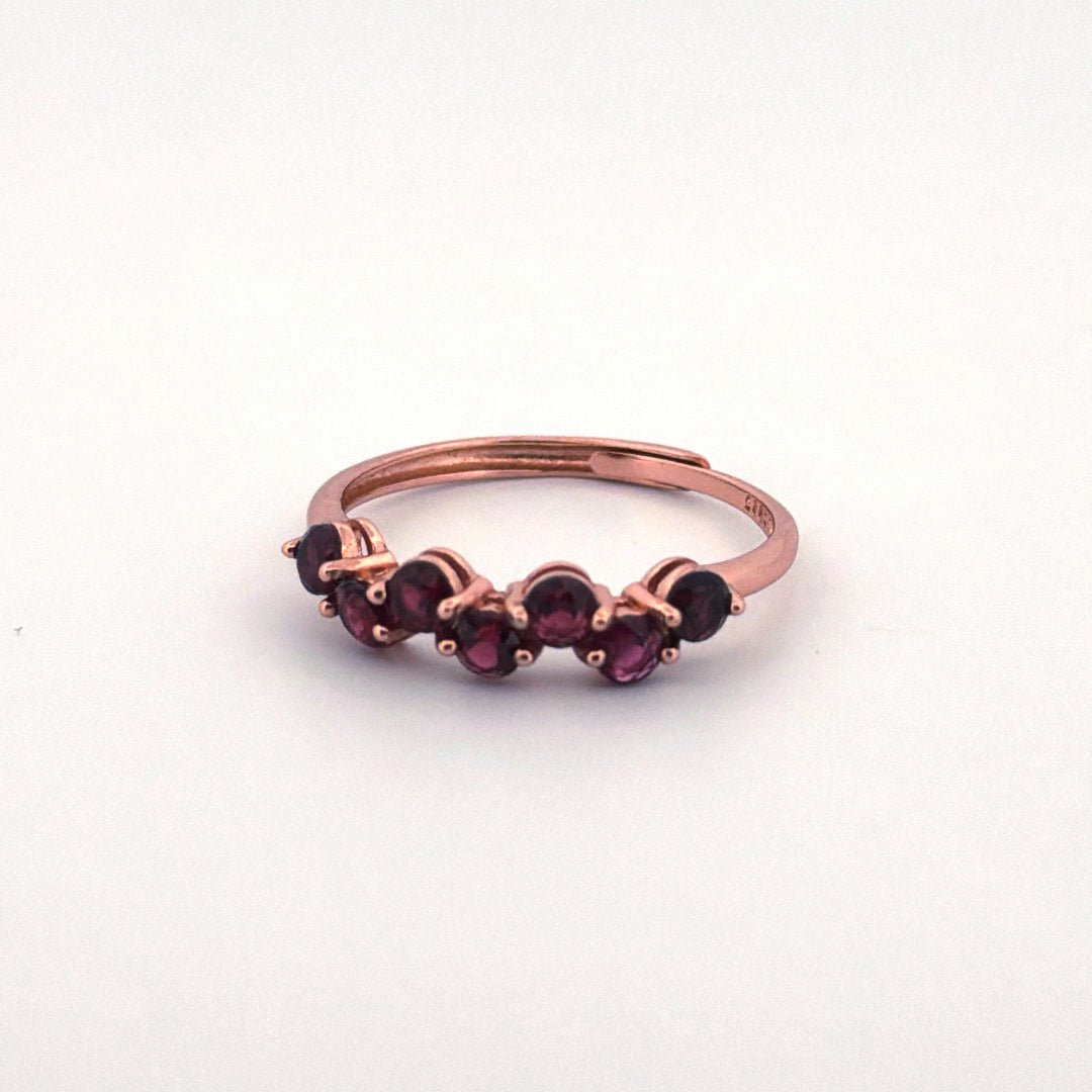 Garnet S925 Adjustable Ring