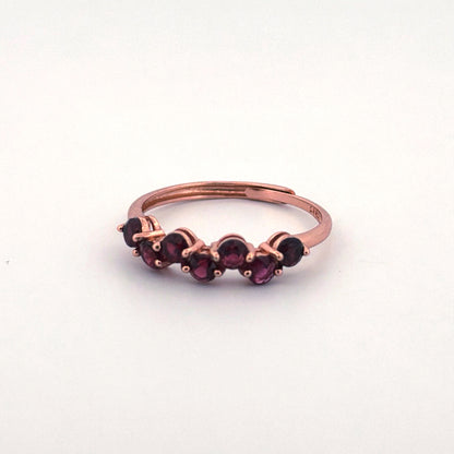 Garnet S925 Adjustable Ring