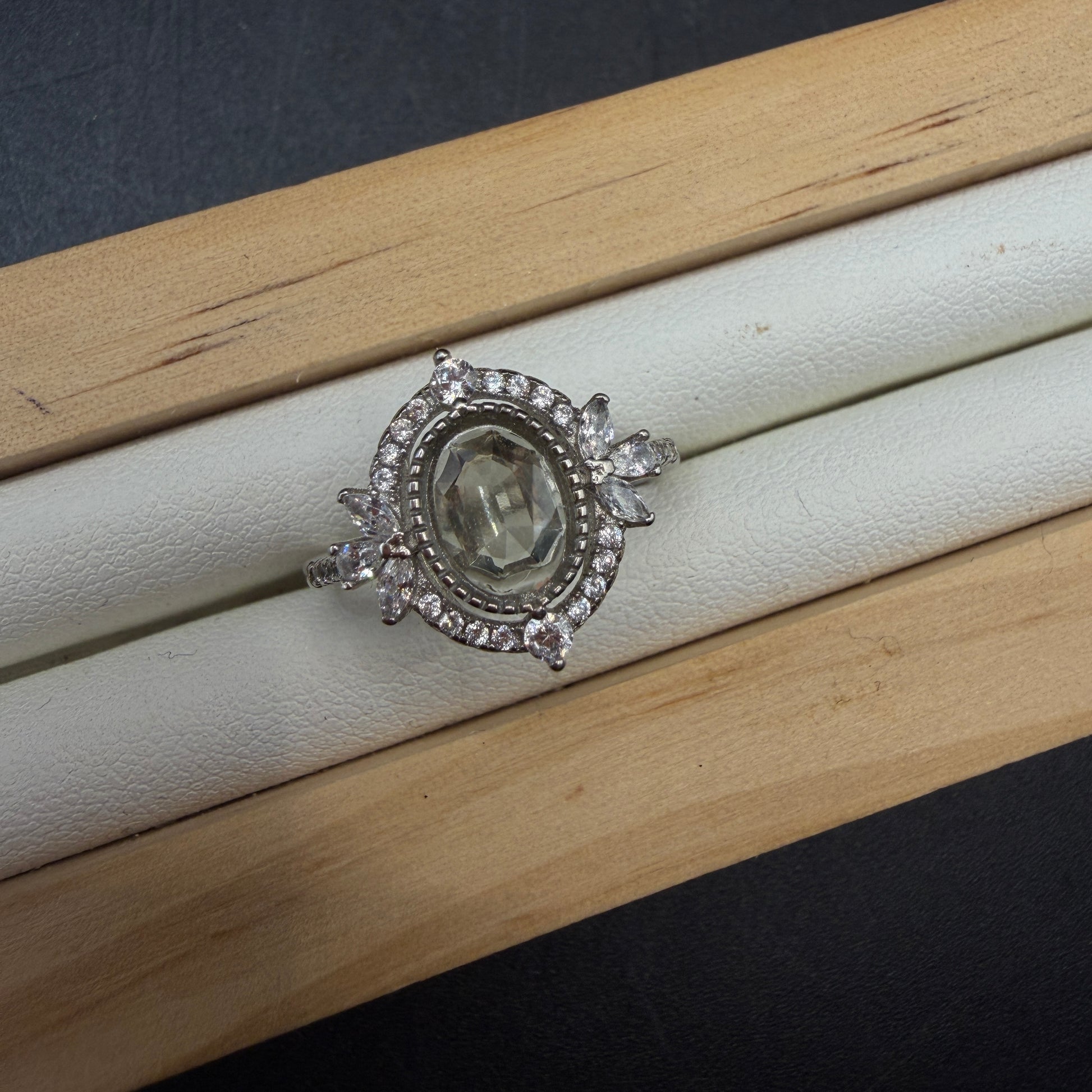 Libyan Desert Glass S925 Certified Adjustable Ring