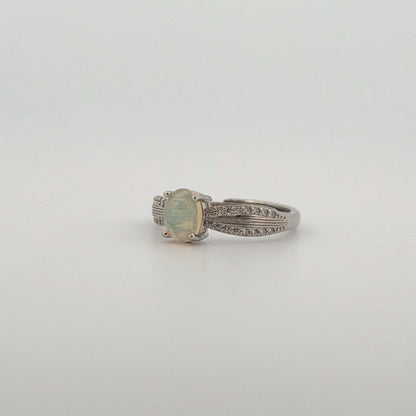 Opal S925 Adjustable Ring