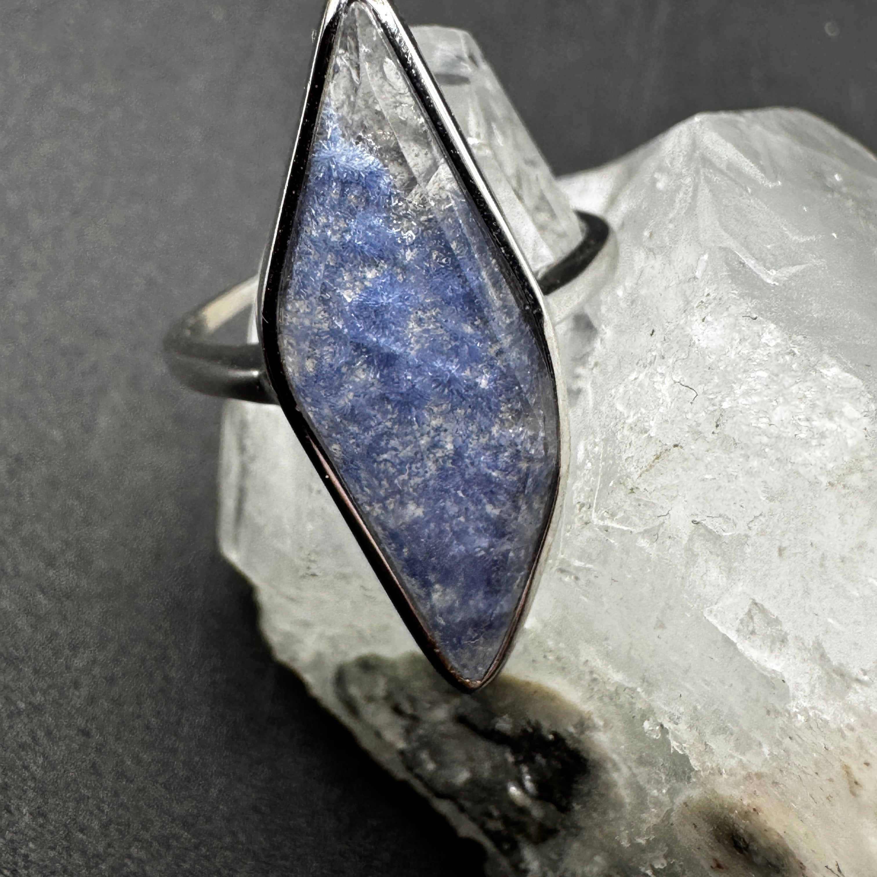 Dumortierite S925 Adjustable Certified Ring