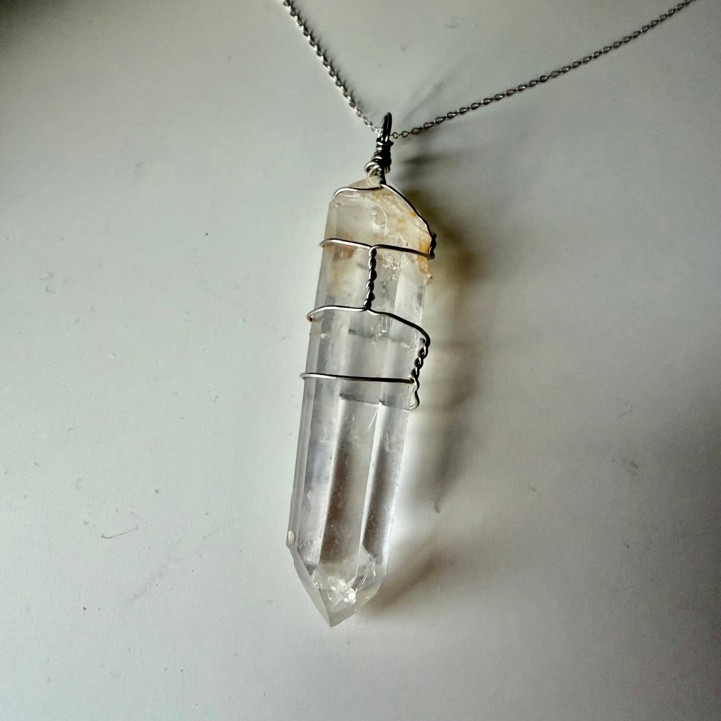 Lemurian Blue Mist Quartz S925 Handmade Necklace
