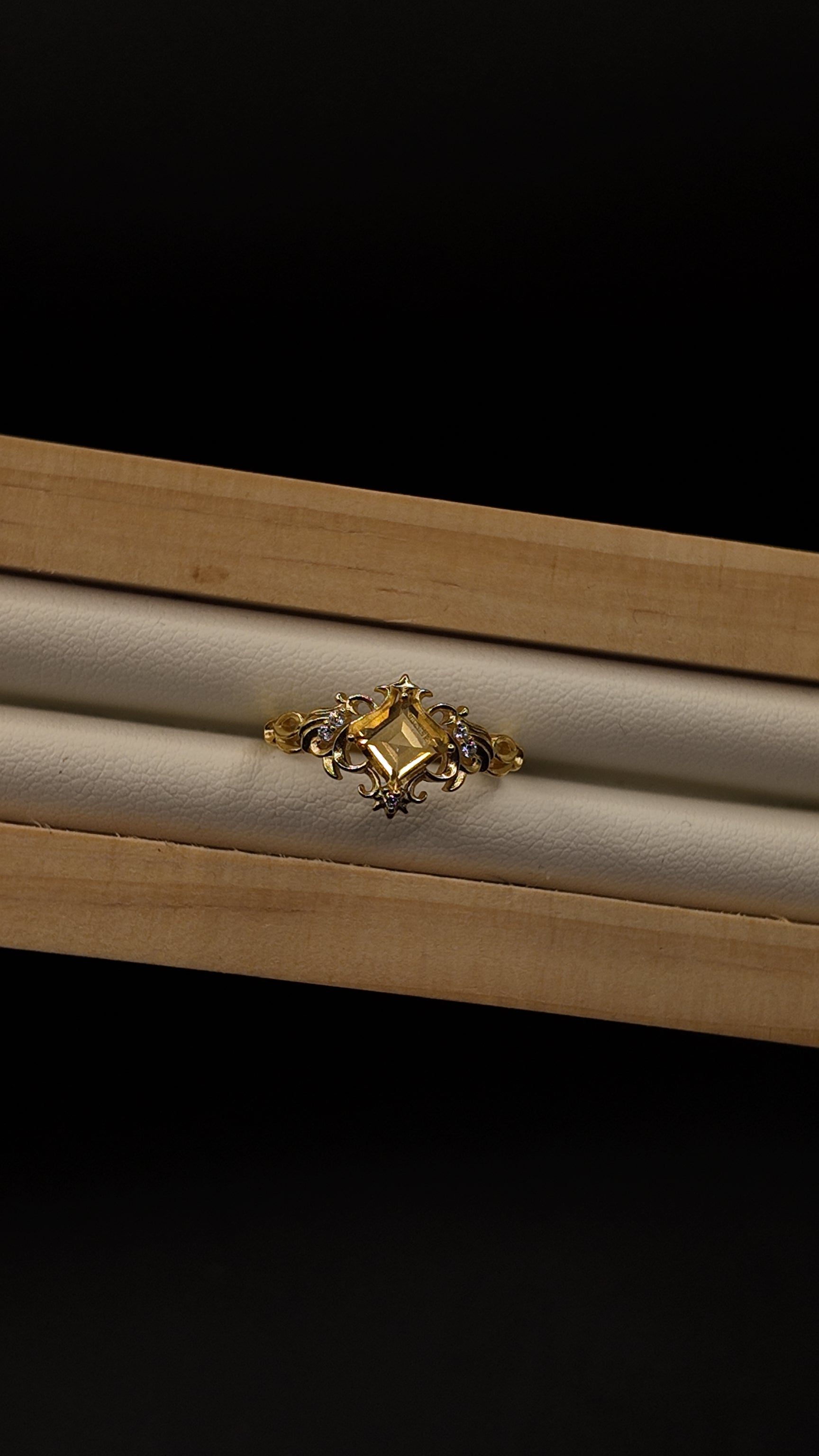 Citrine S925 Adjustable Ring