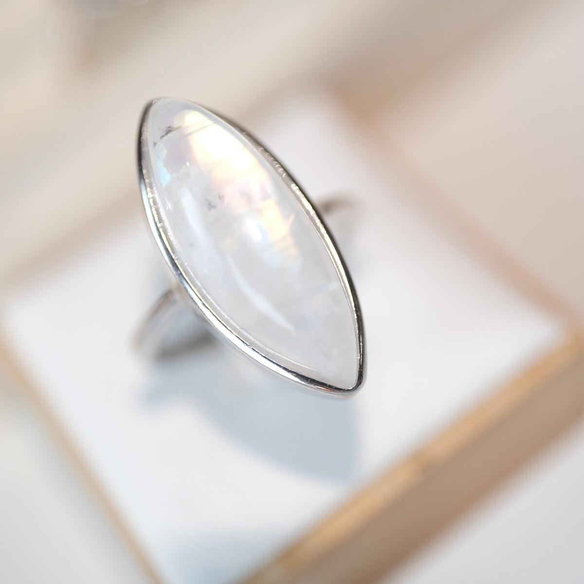 Moonstone S925 Adjustable Ring | Intuition | Feminine | Healing