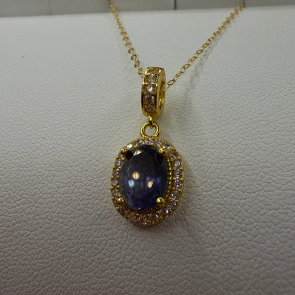 Tanzanite S925 Gold Necklace