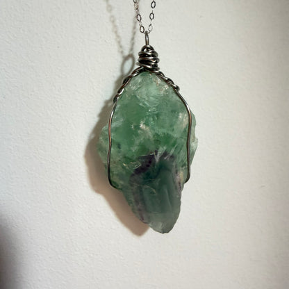Fluorite Handmade Necklace on S925 Chain
