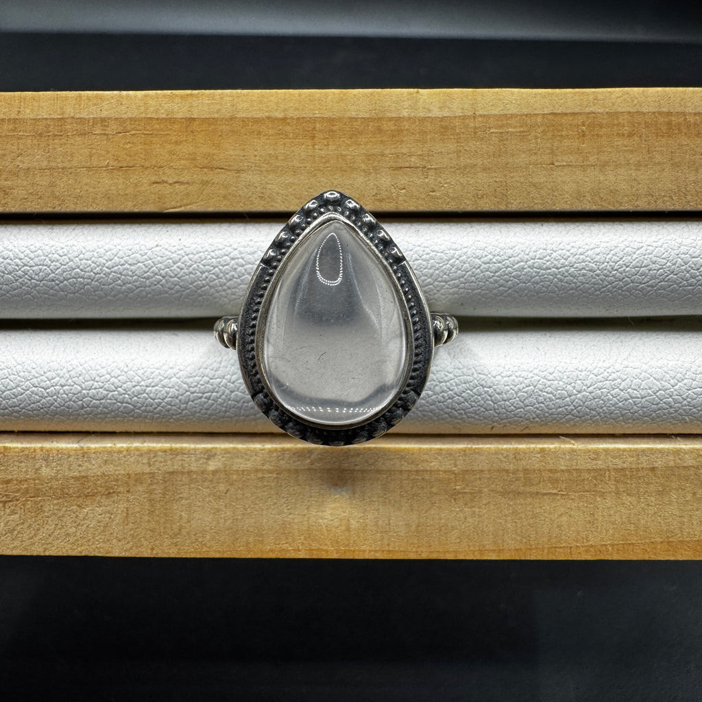 Rose Quartz S925 Adjustable Ring