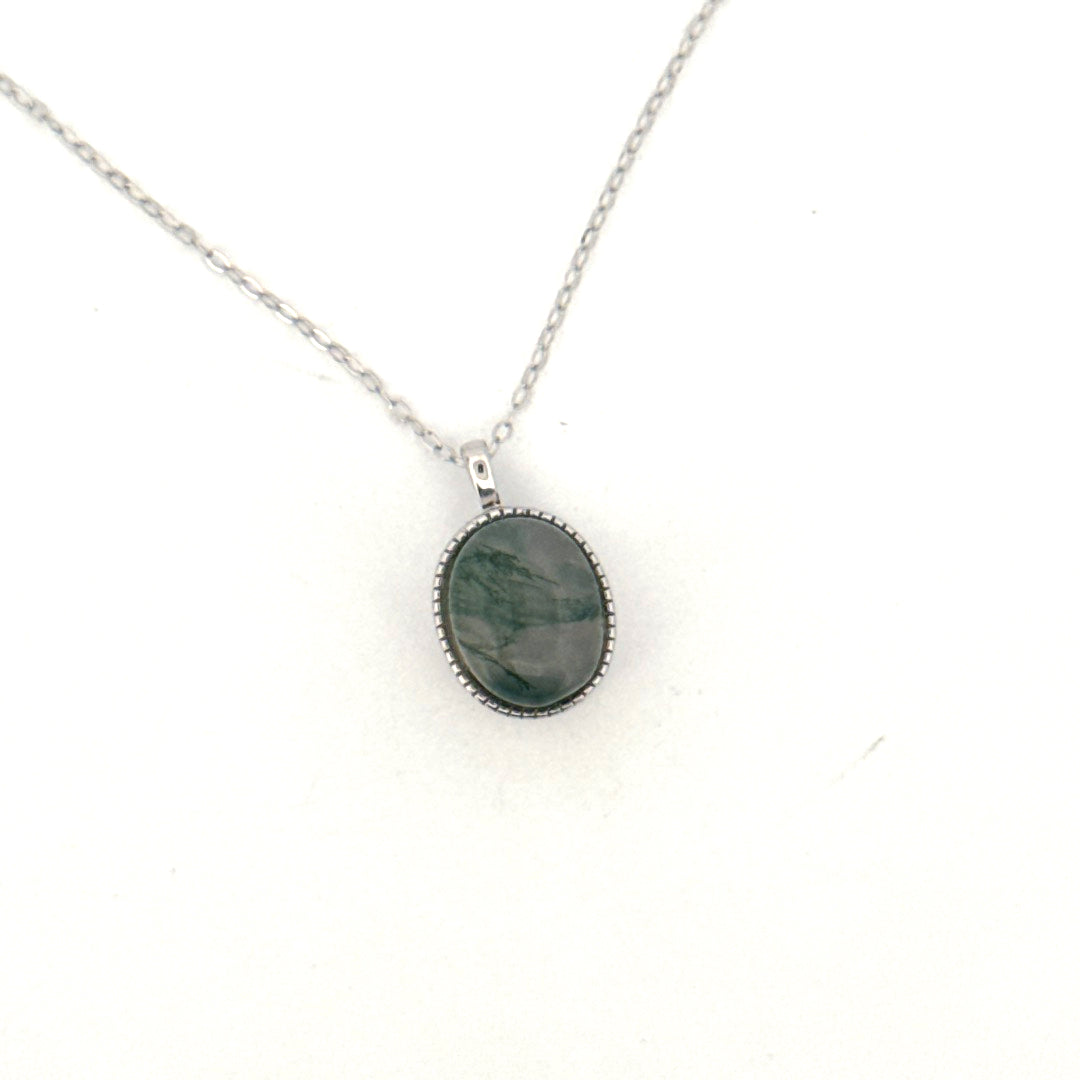 Moss Agate S925 Necklace
