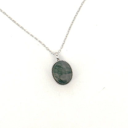 Moss Agate S925 Necklace