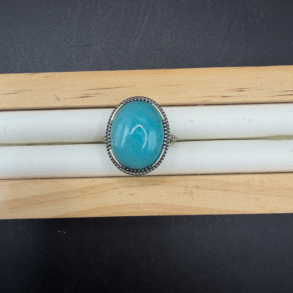 Amazonite S925 Adjustable Ring