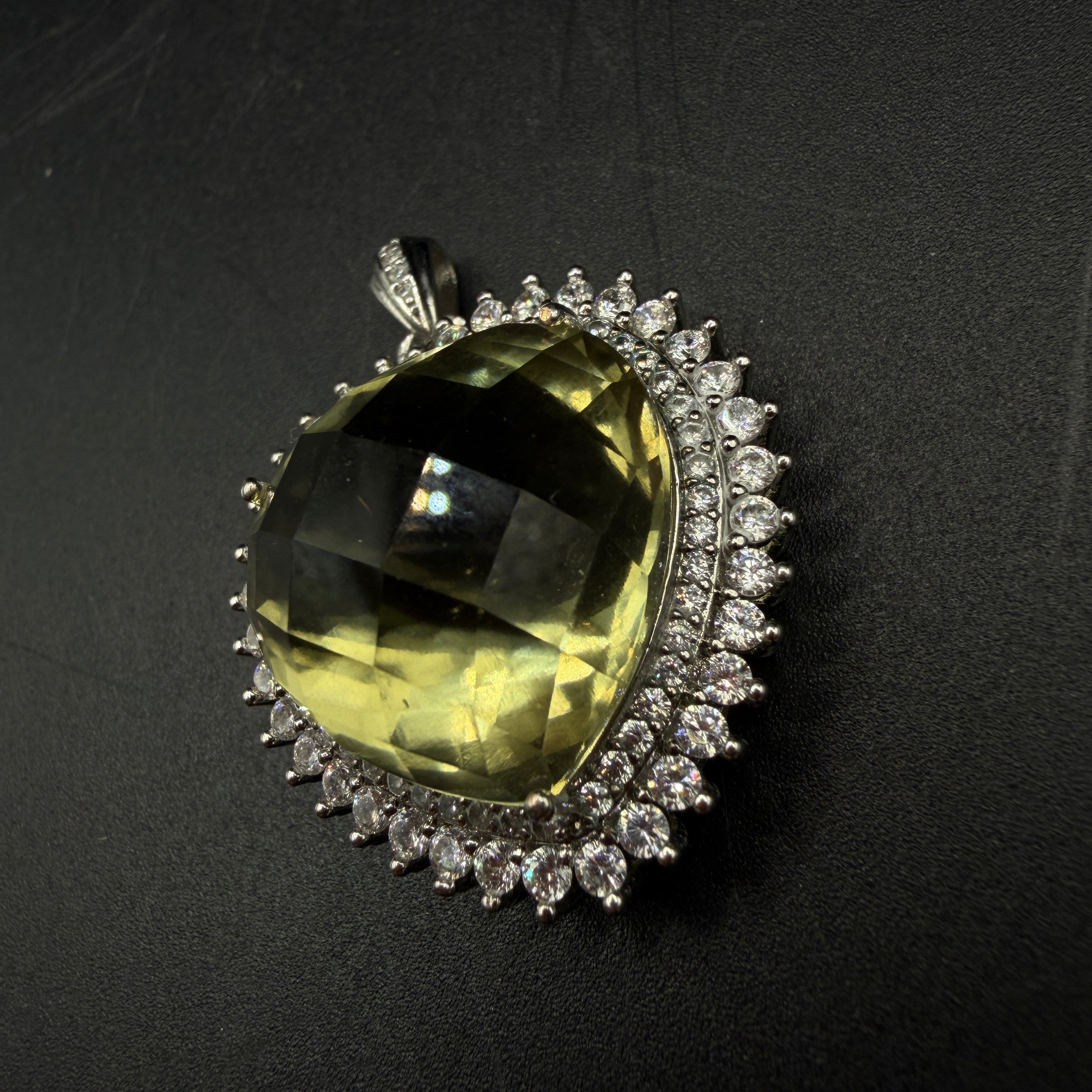 Giant Libyan Desert Glass Heart S925 Certified Necklace