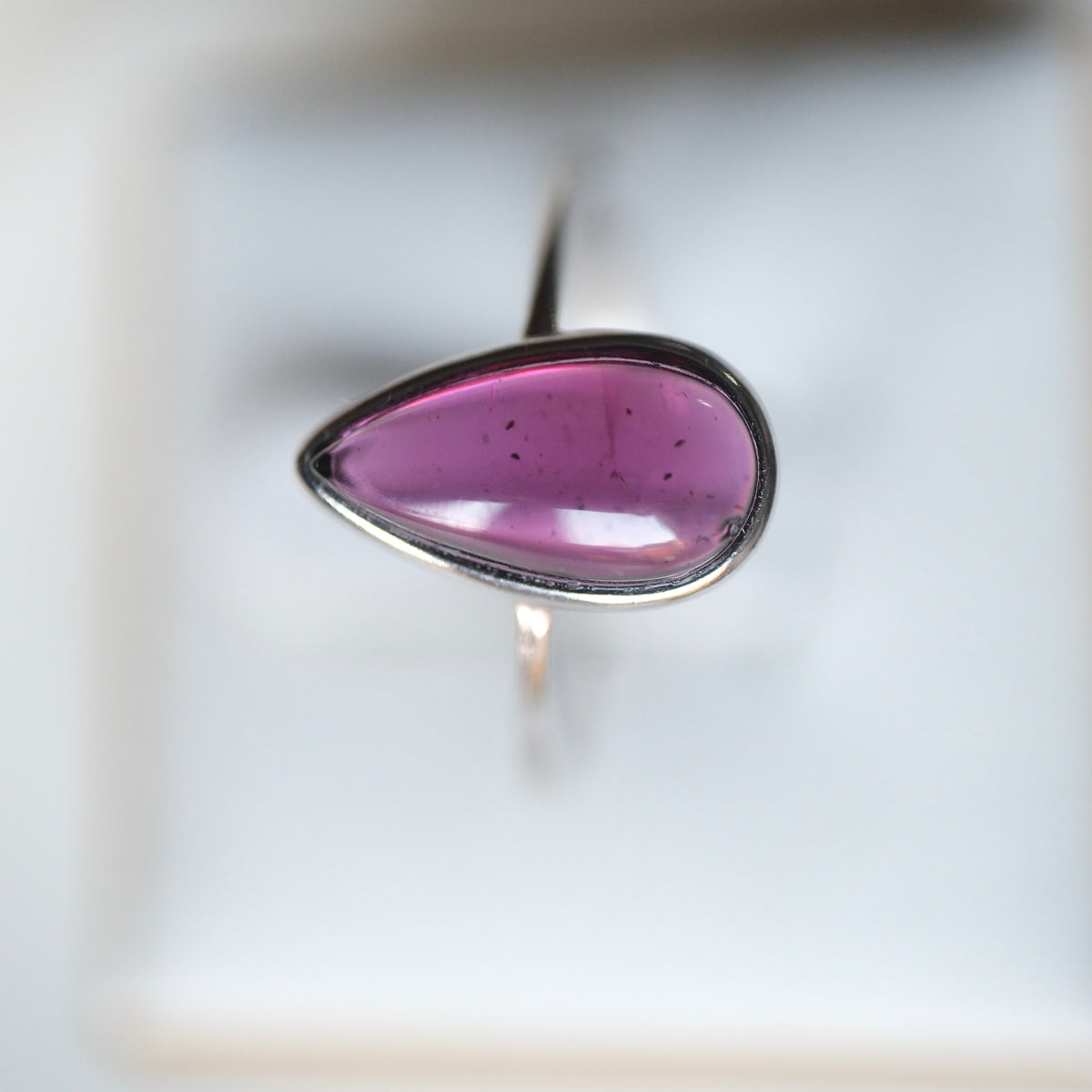 Rhodolite Garnet S925 Adjustable Ring | Grounding | Confidence | Passion