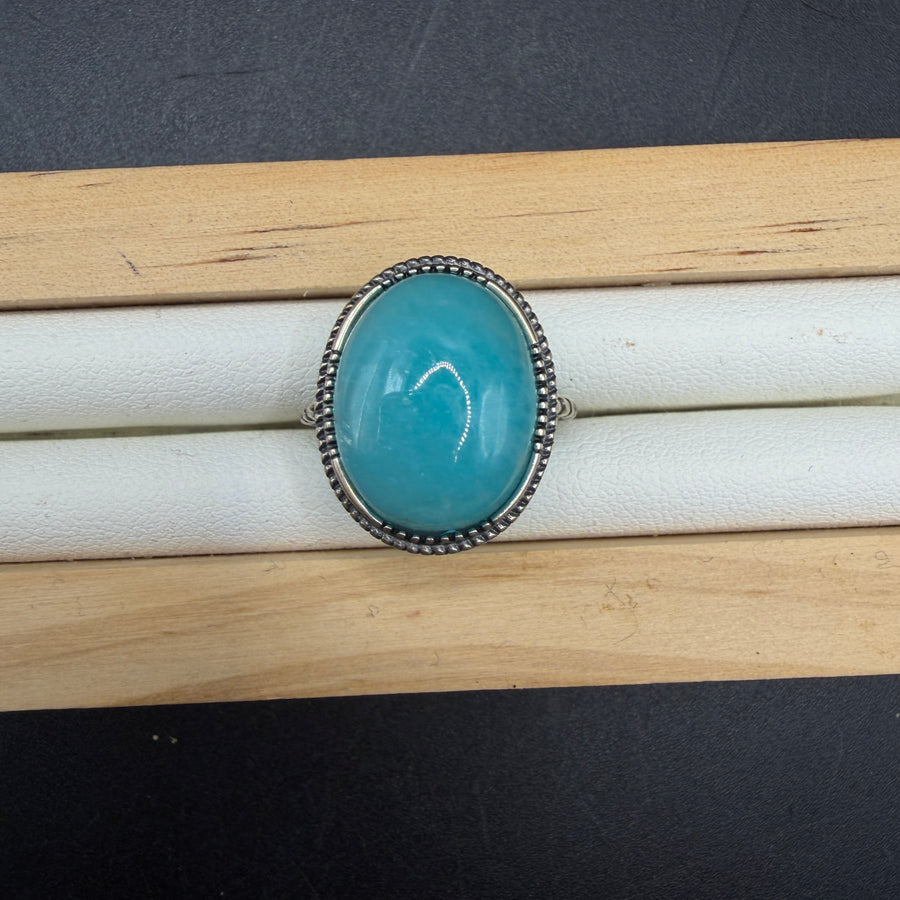 Amazonite S925 Adjustable Ring