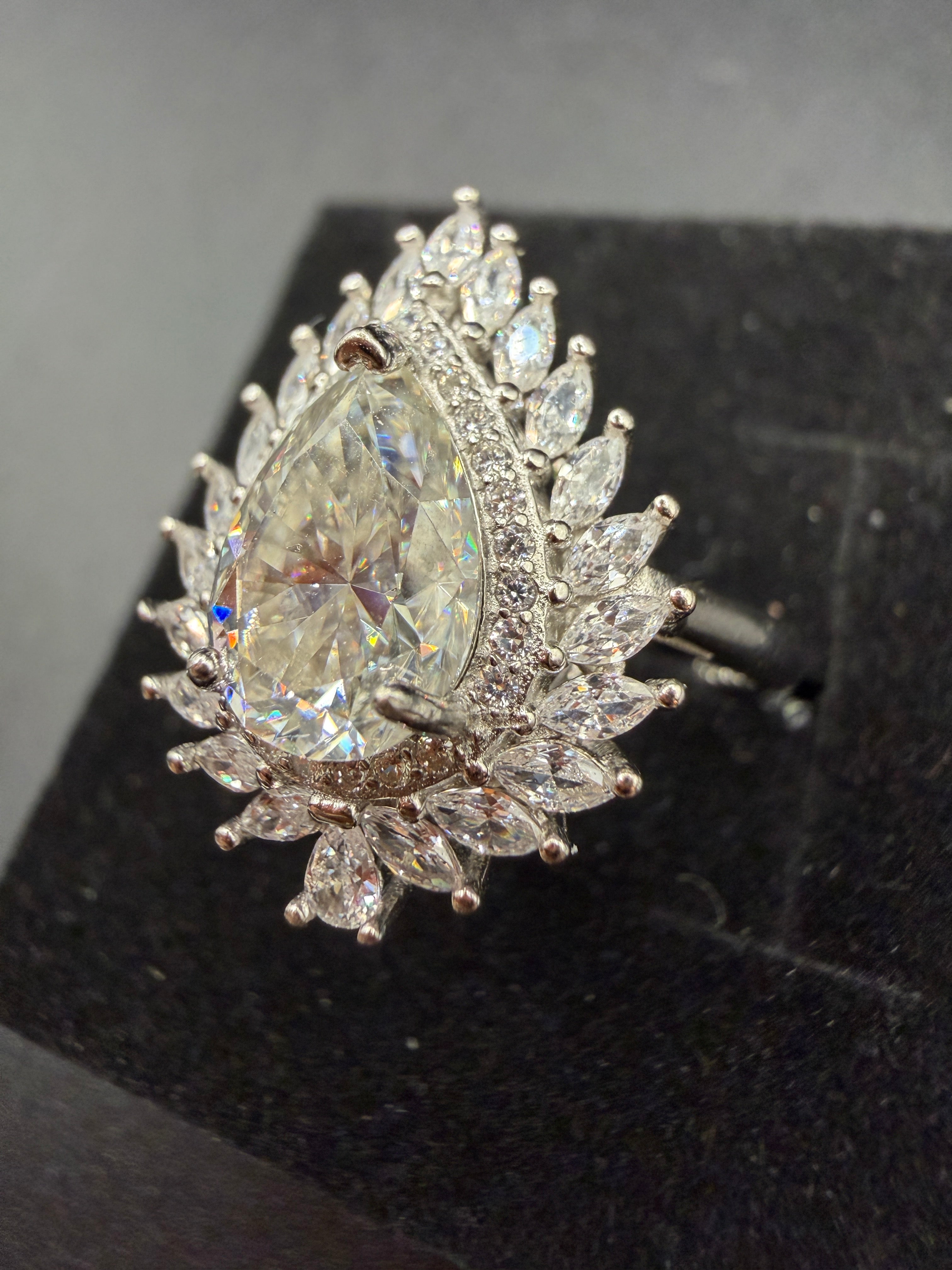 Moissanite S925 Certified Adjustable Ring