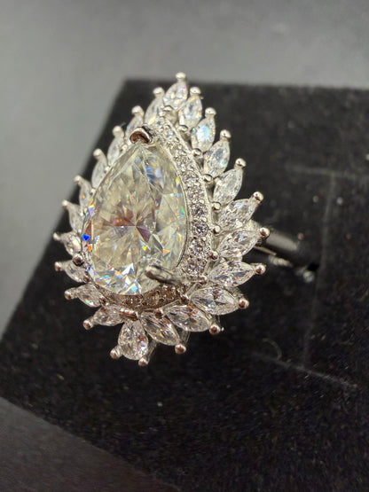 Moissanite S925 Certified Adjustable Ring