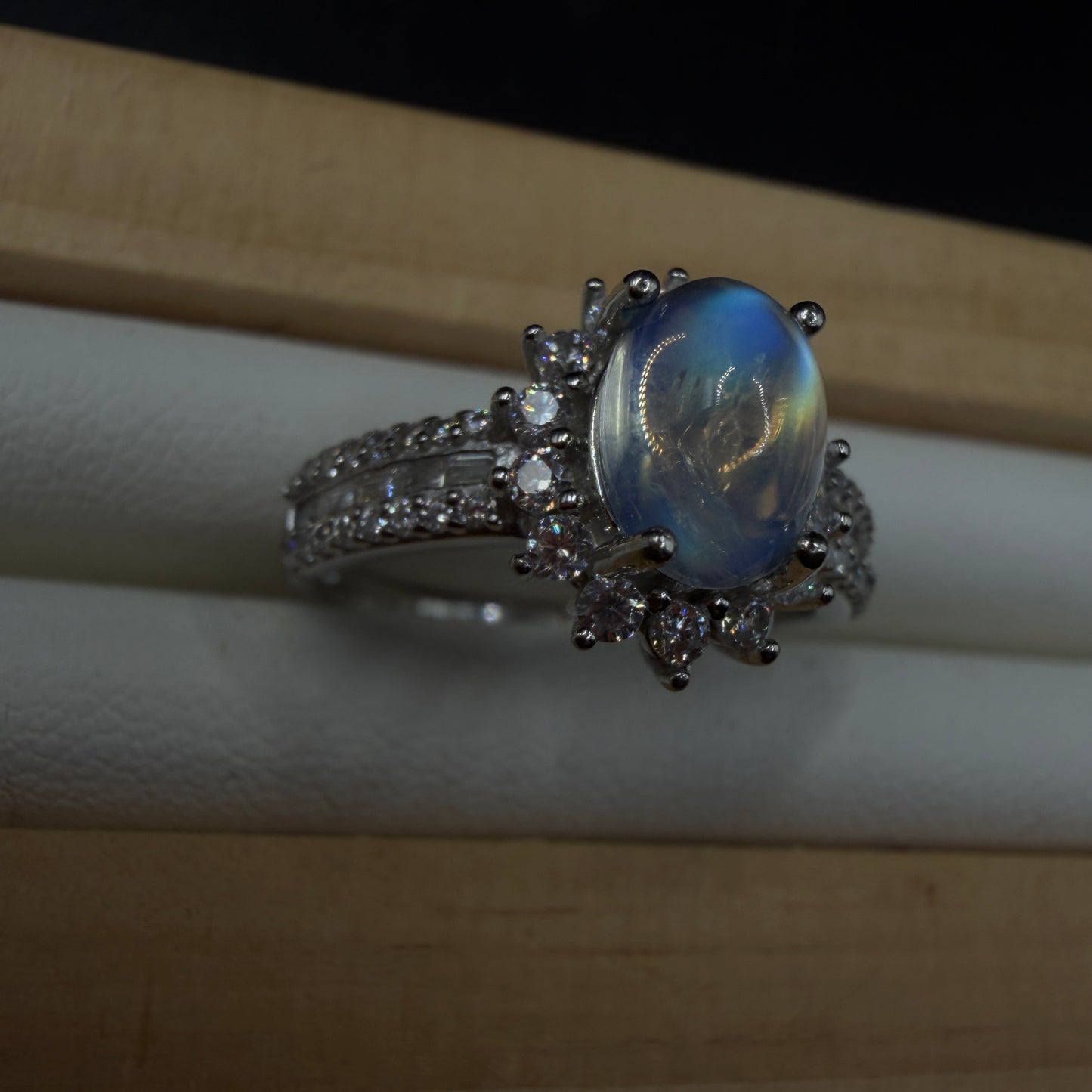 Moonstone S925 Certified Adjustable Ring