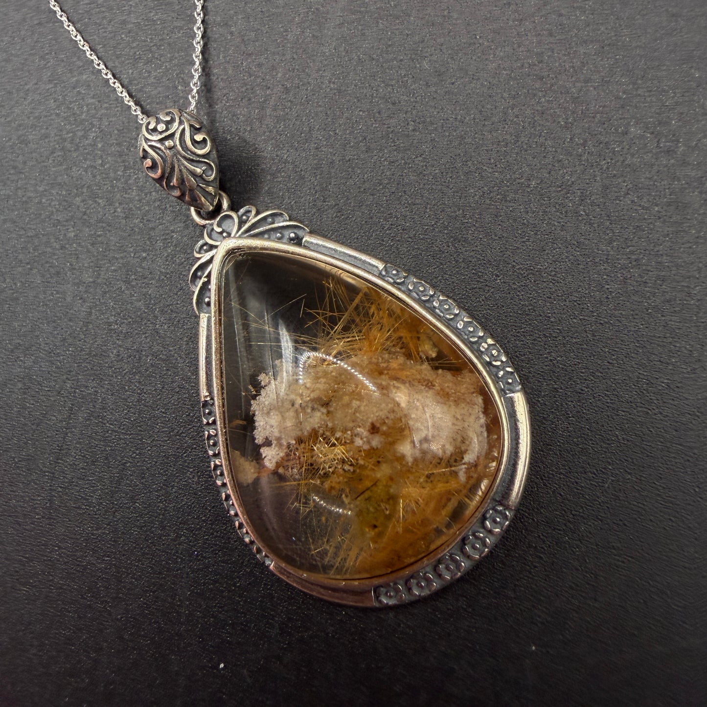 Garden Quartz and Rutile S925 Necklace