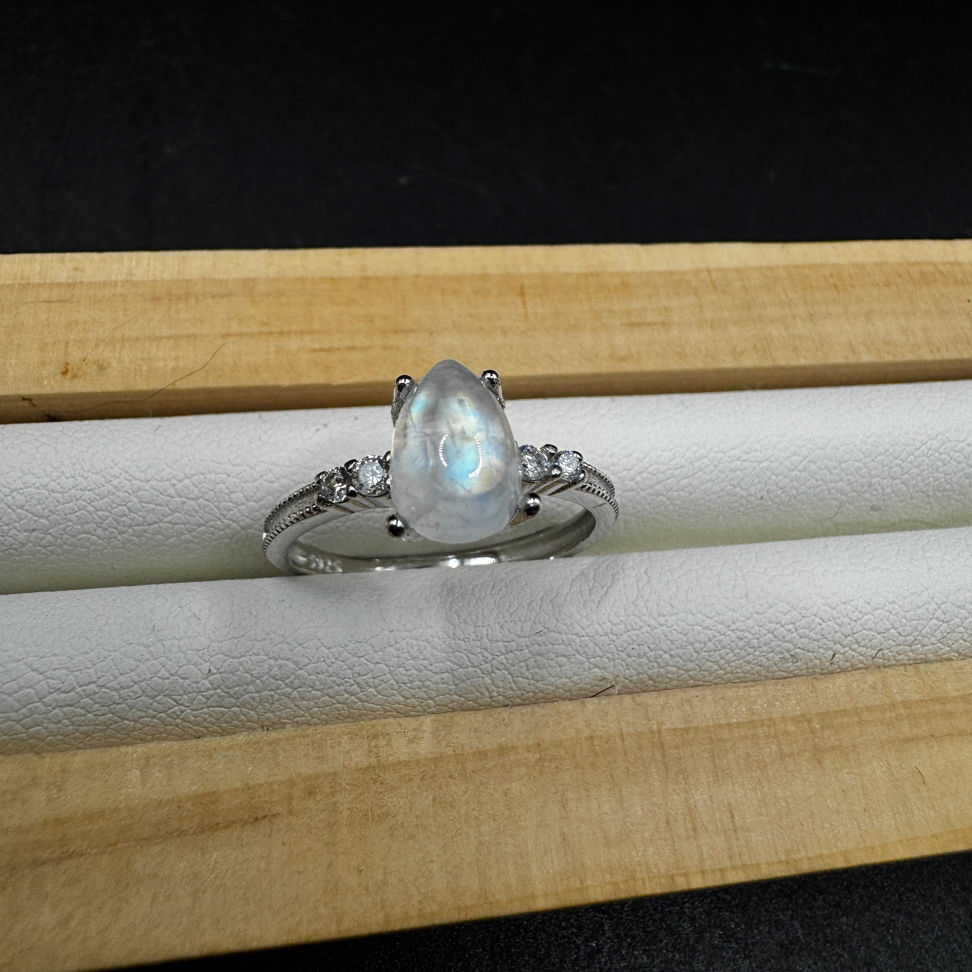 Moonstone S925 Adjustable Ring