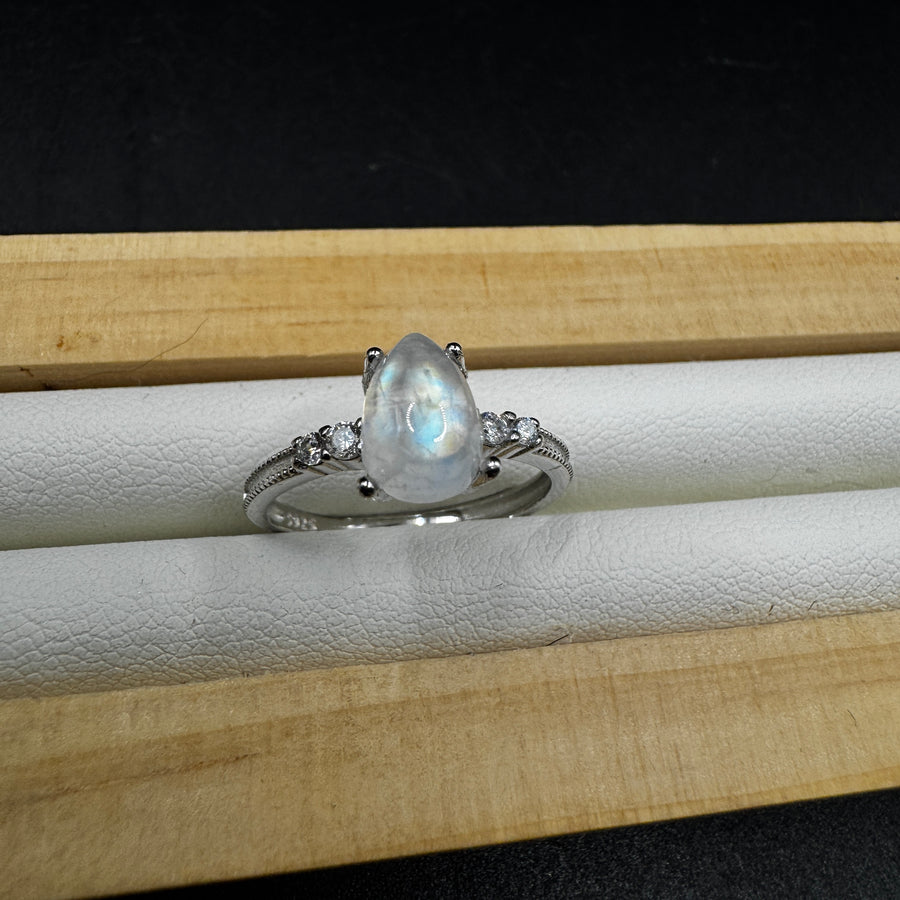 Moonstone S925 Adjustable Ring