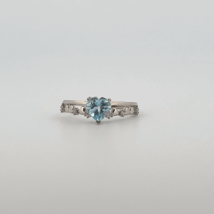 Blue Topaz S925 Adjustable Ring