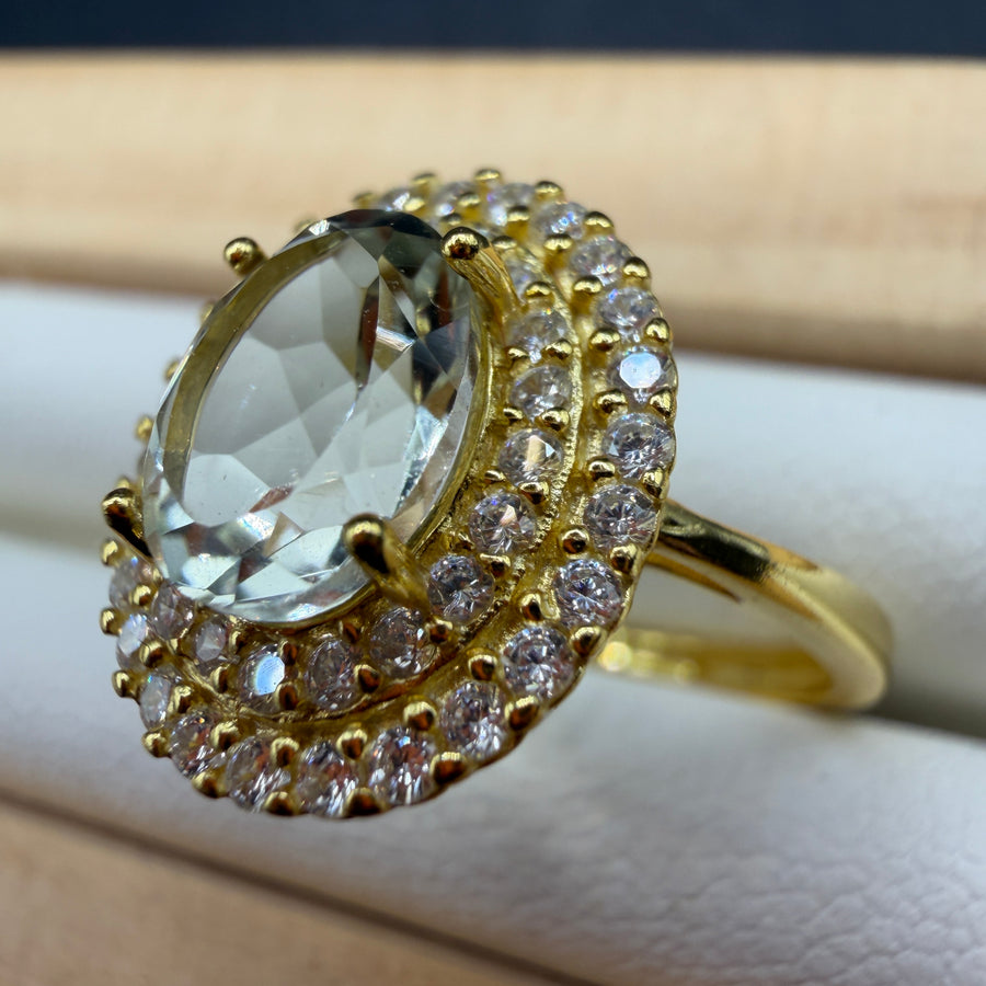 Topaz S925 Adjustable Ring