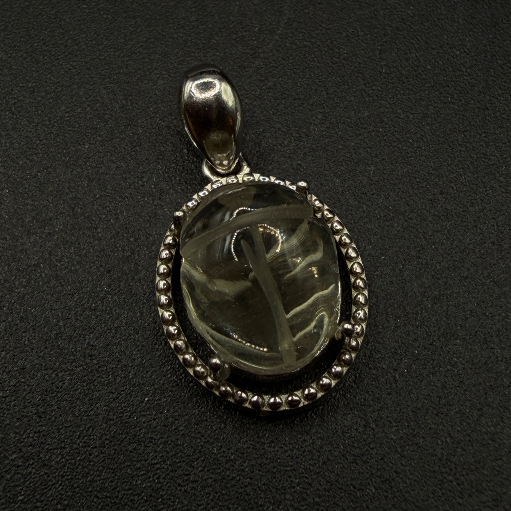 Libyan Desert Glass Scarab S925 Certified Necklace