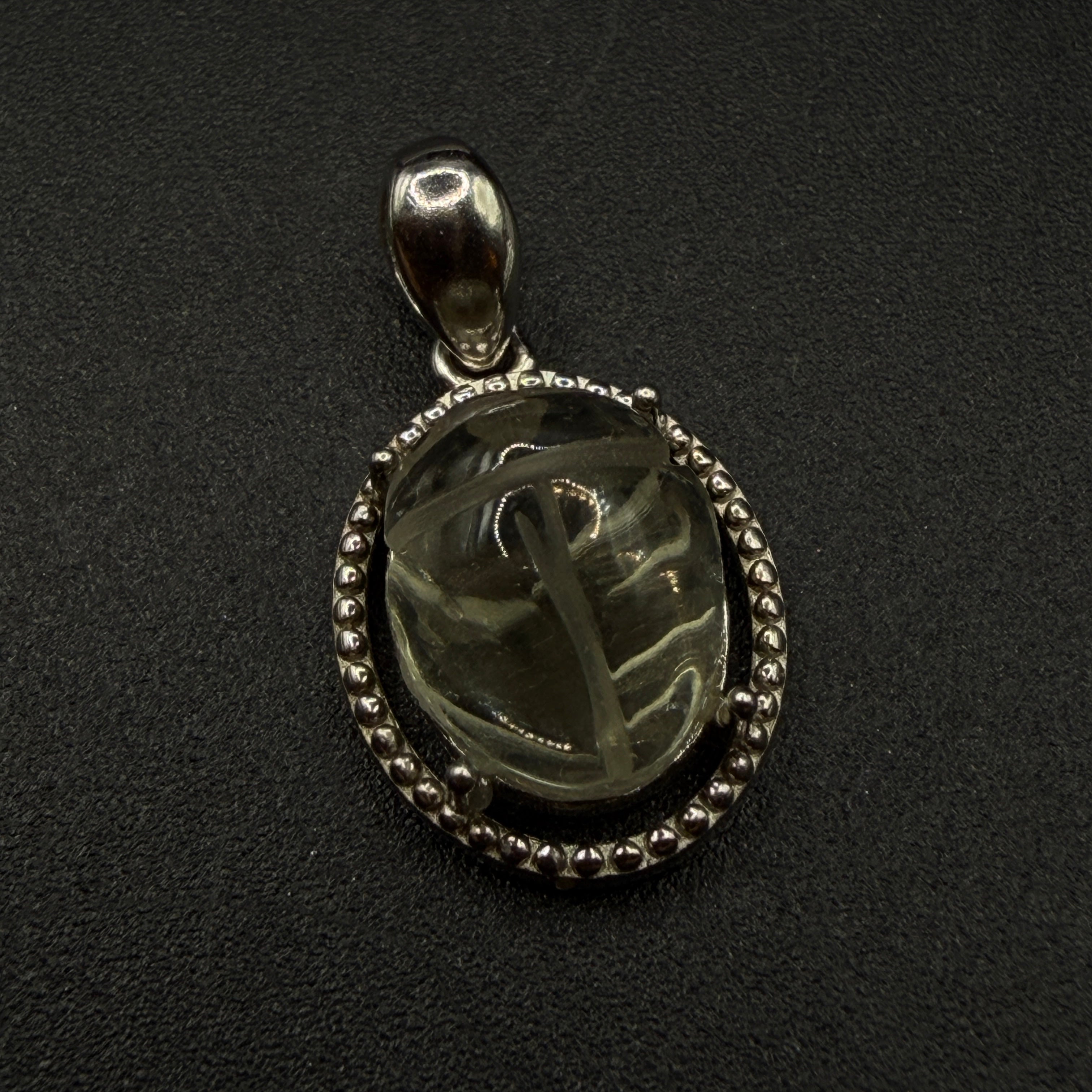 Libyan Desert Glass Scarab S925 Certified Necklace