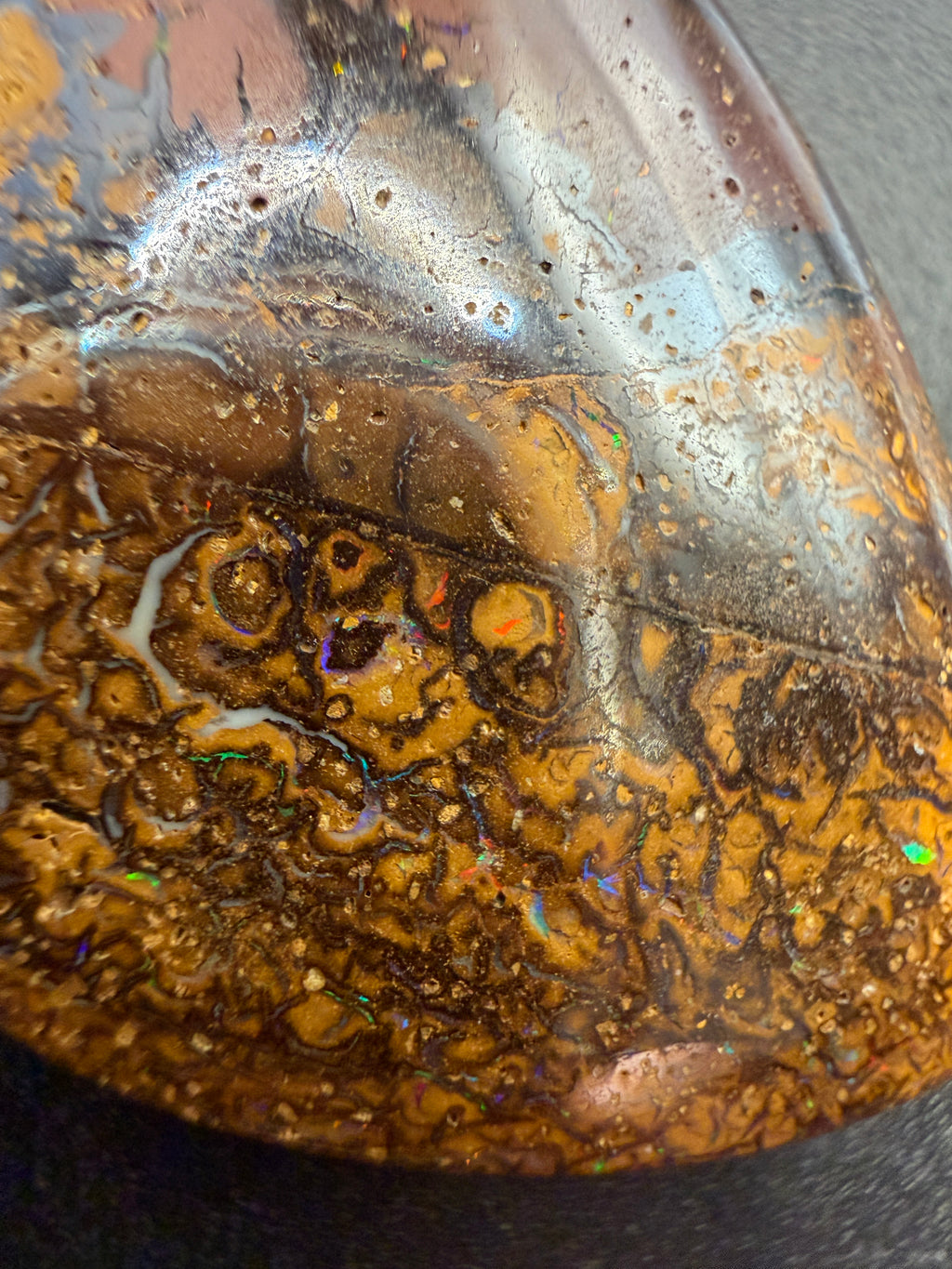 Solid Tribal Queensland Boulder Opal Necklace