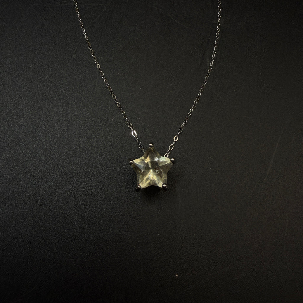 Libyan Desert Glass Star S925 Certified Necklace