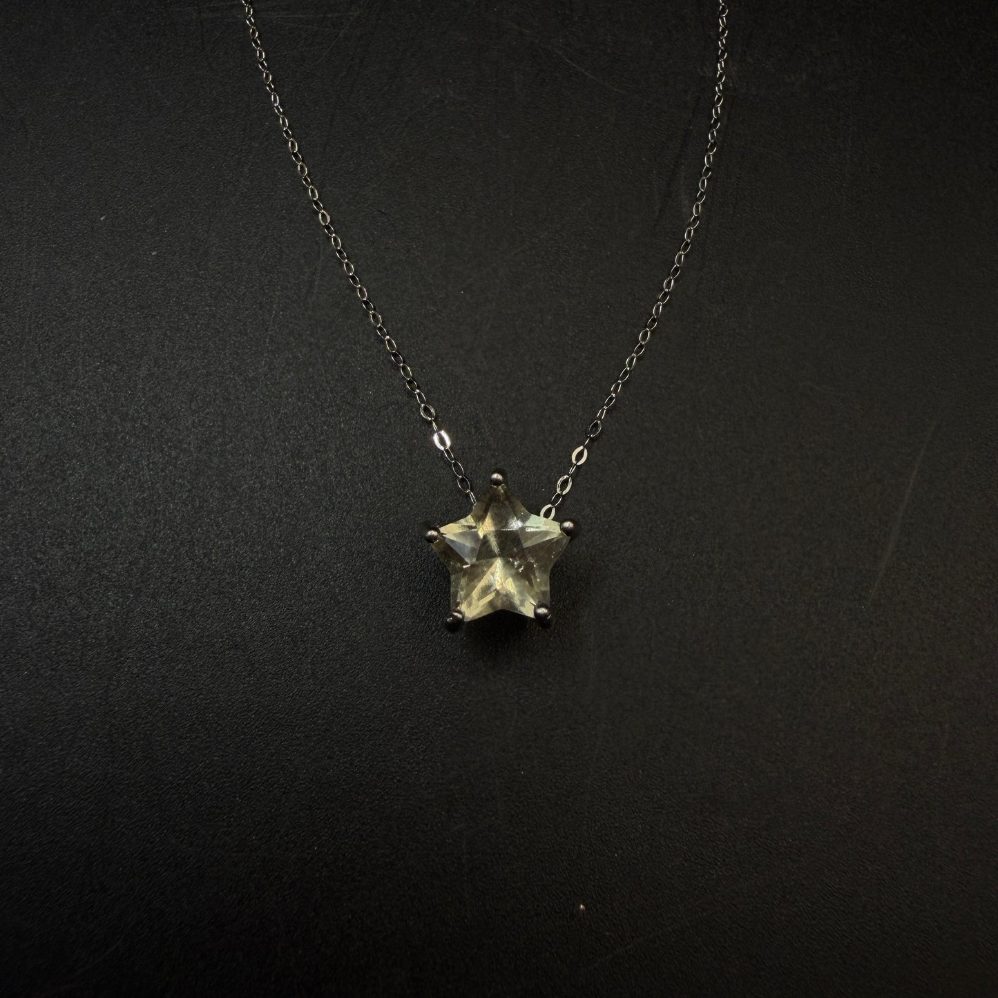 Libyan Desert Glass Star S925 Certified Necklace