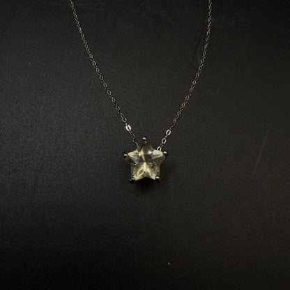 Libyan Desert Glass Star S925 Certified Necklace