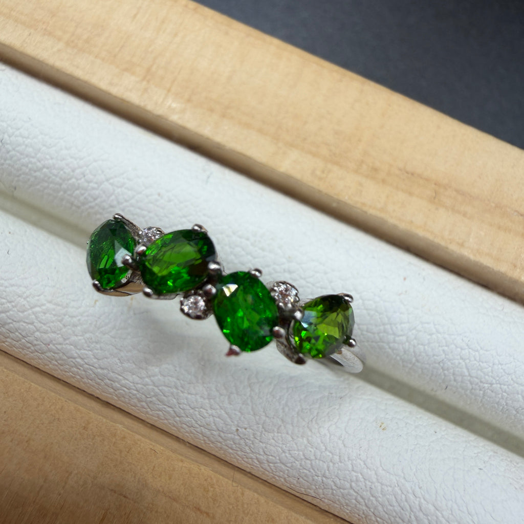 Diopside S925 Adjustable Ring
