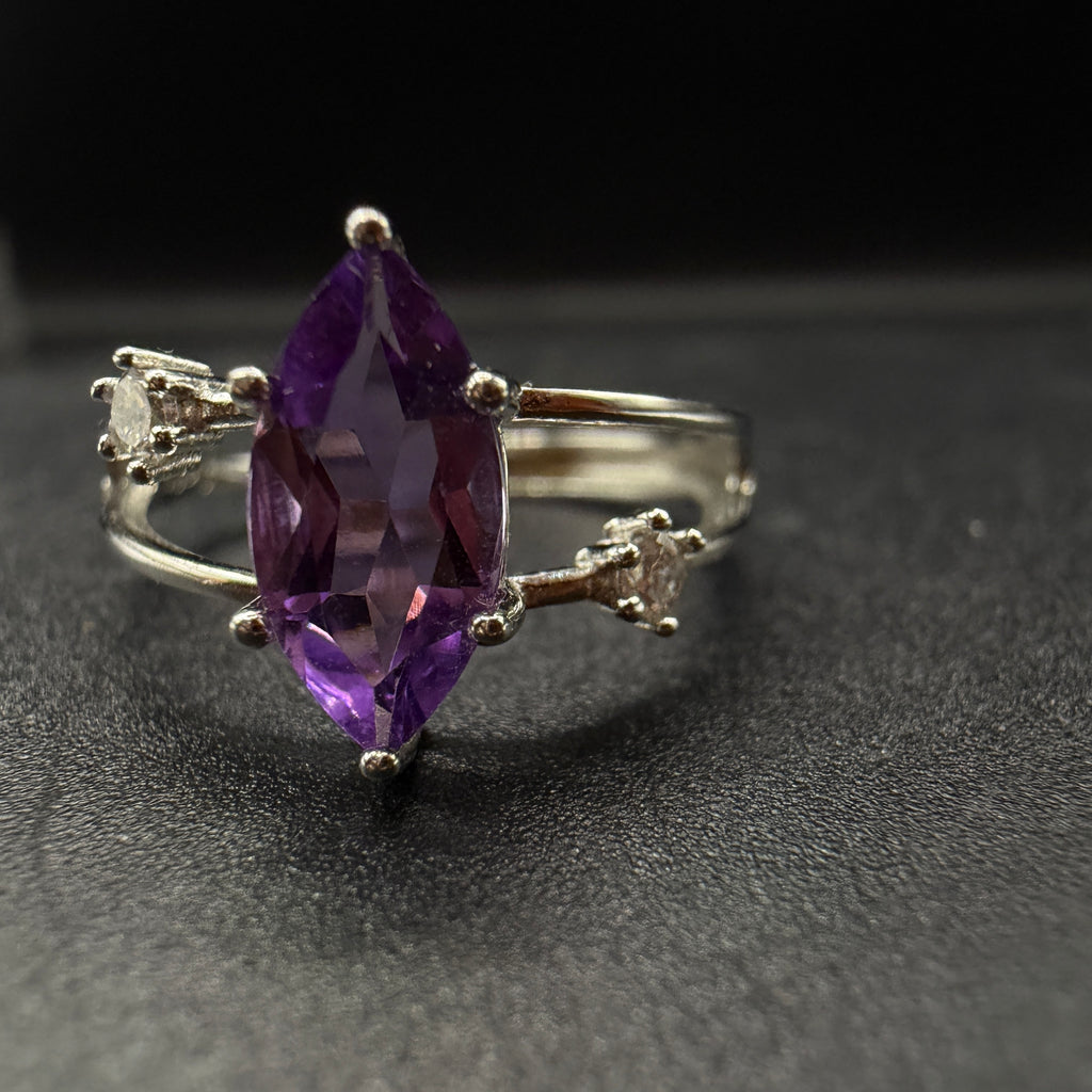 Amethyst S925 Adjustable Ring
