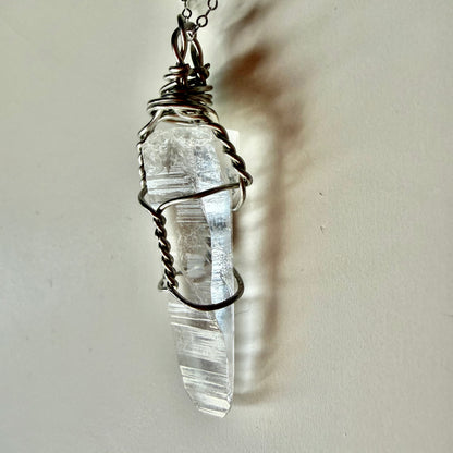 Colombian Lemurian Quartz S925 Handmade Necklace