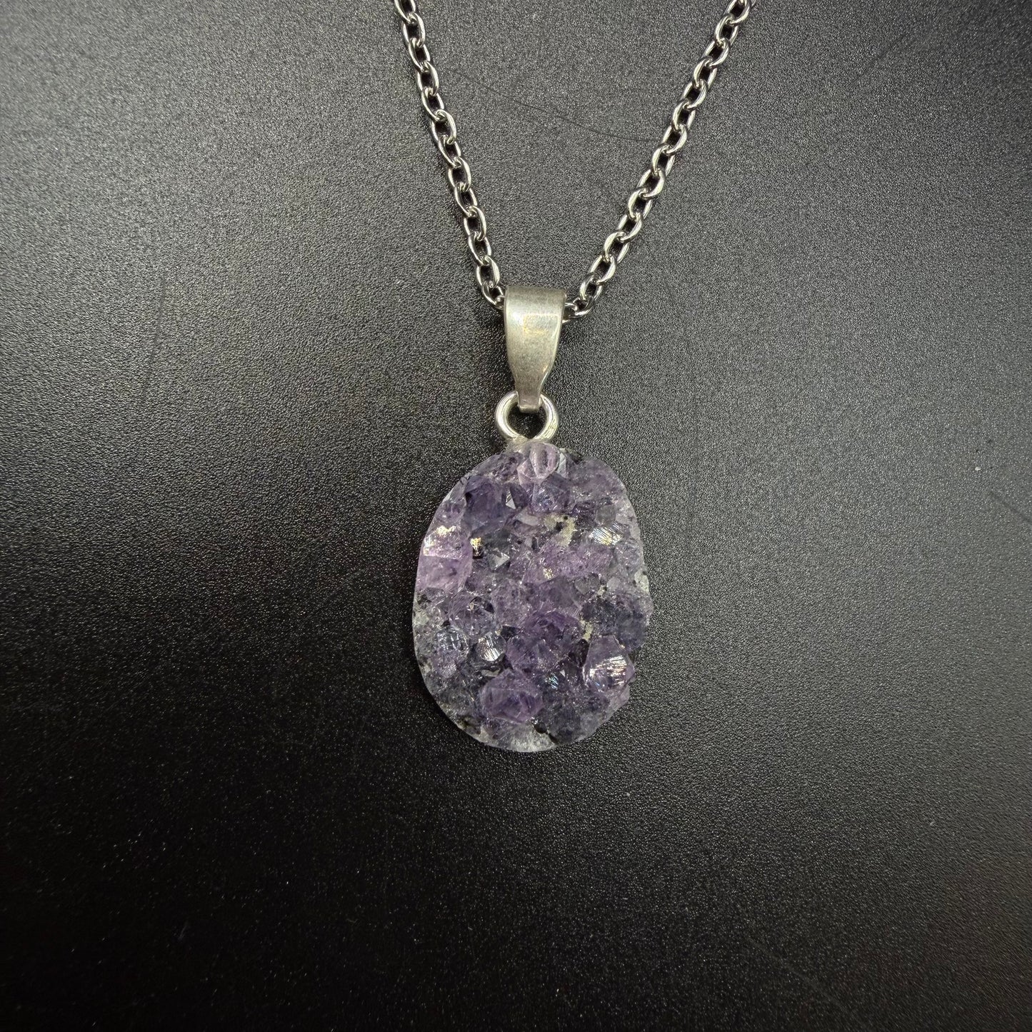 Amethyst Cluster S925 Necklace