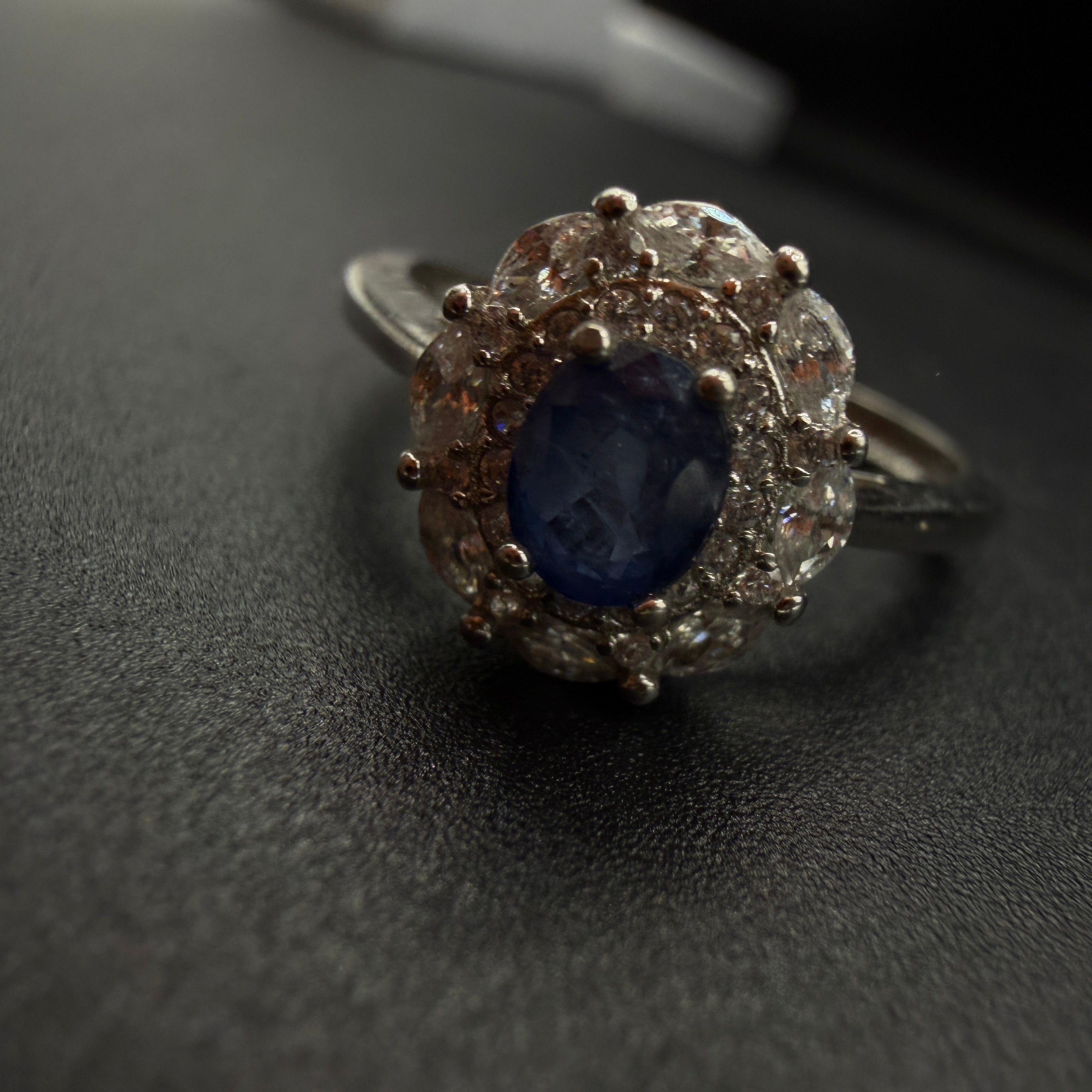 Sapphire S925 Adjustable Ring