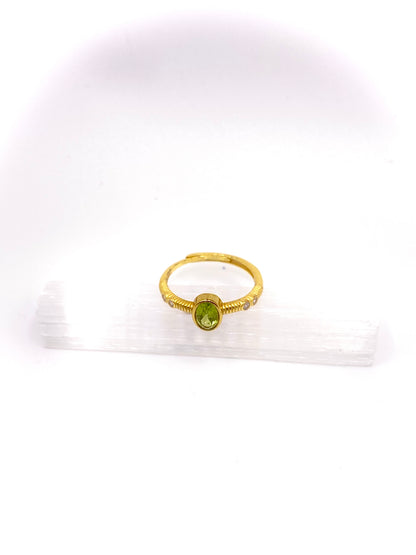 Peridot Ring Gold Coated S925