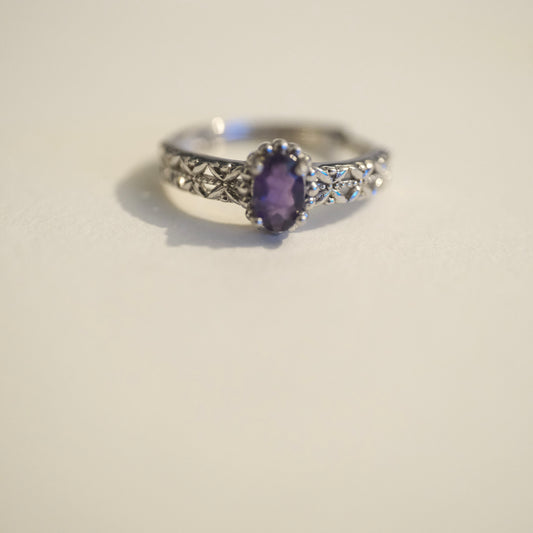 Amethyst S925 Adjustable Ring