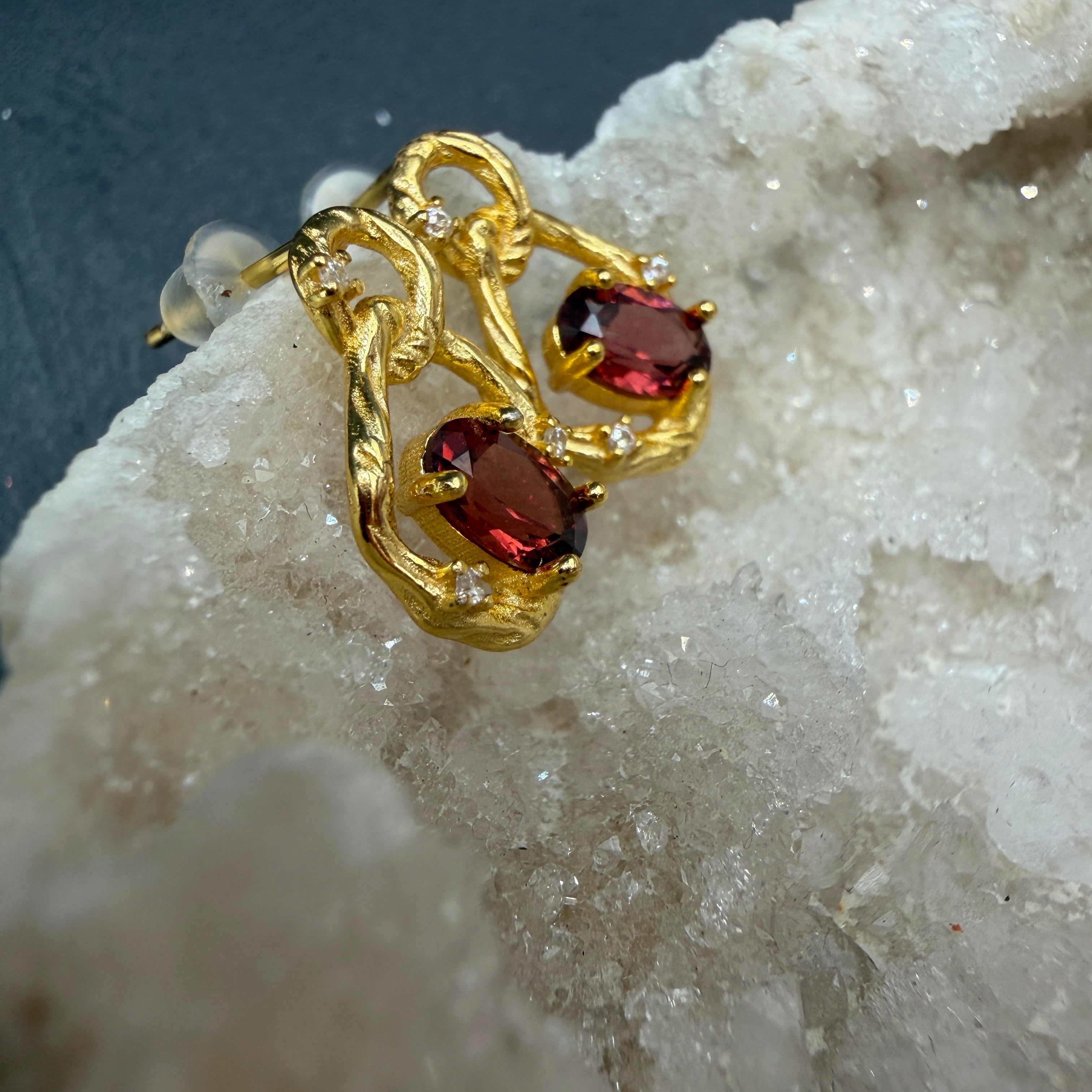 Garnet S925 Earrings