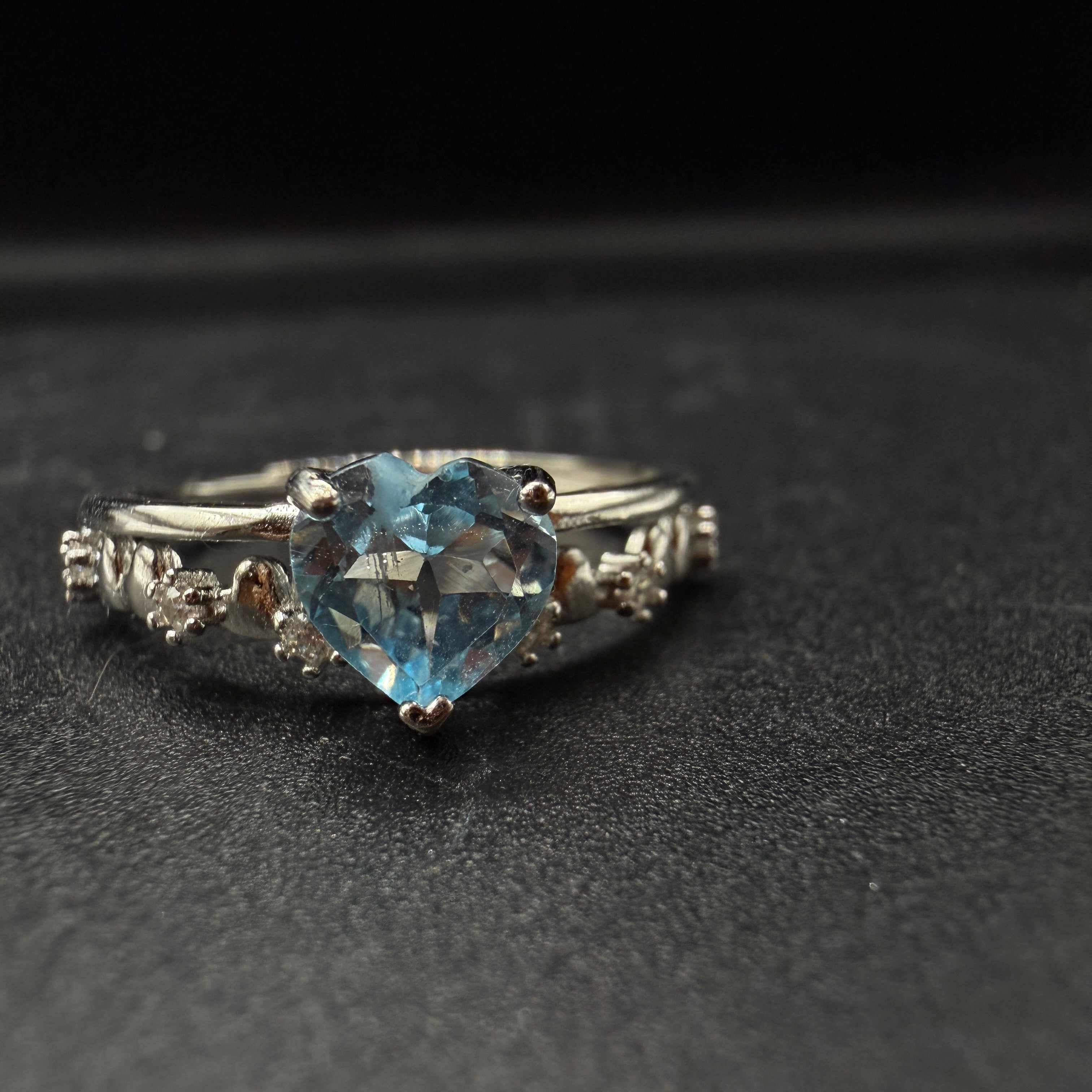 Blue Topaz S925 Adjustable Ring